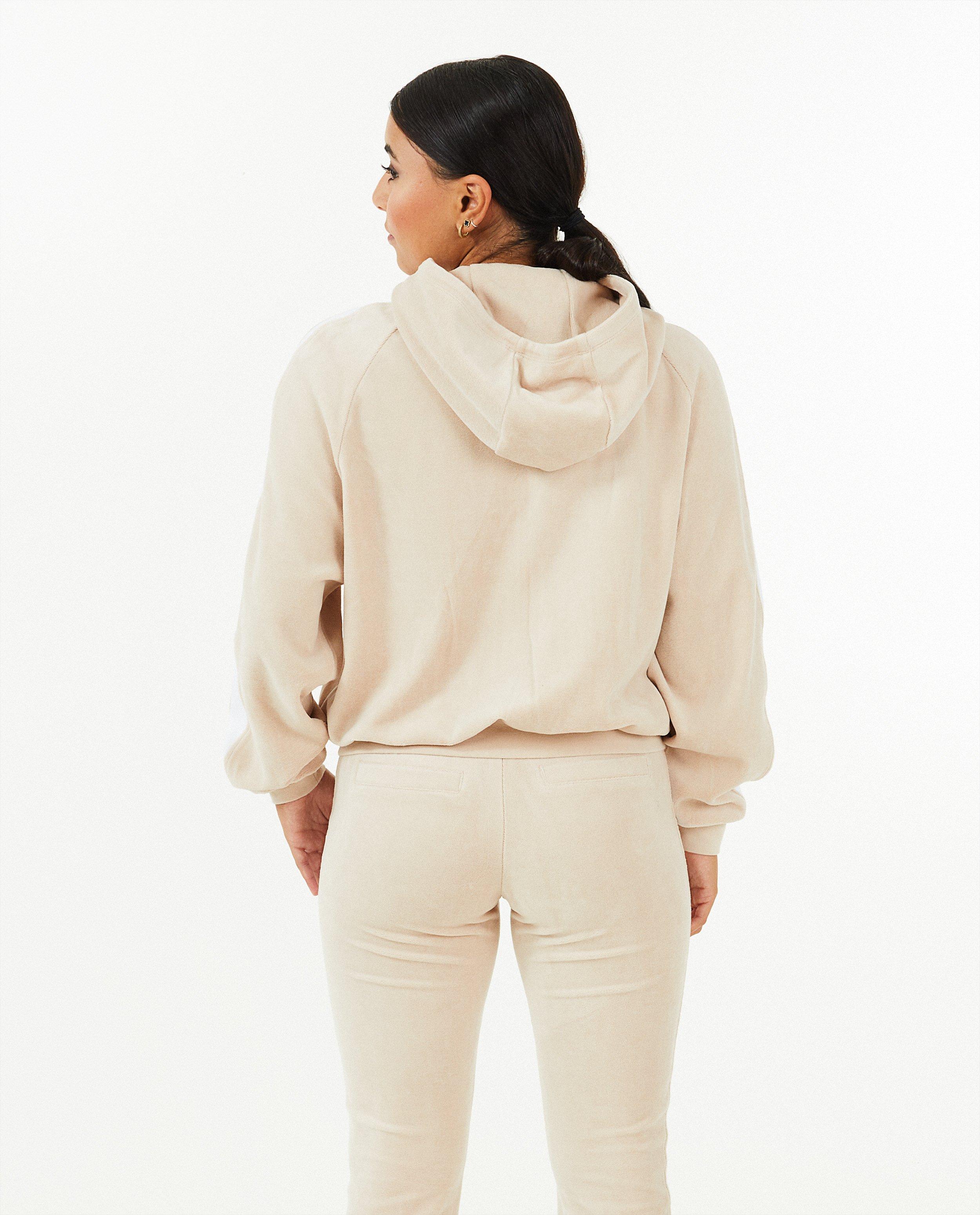 Cardigan - Fluwelen vest met kap