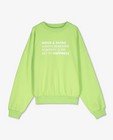 Sweaters - Groene sweater met opschrift