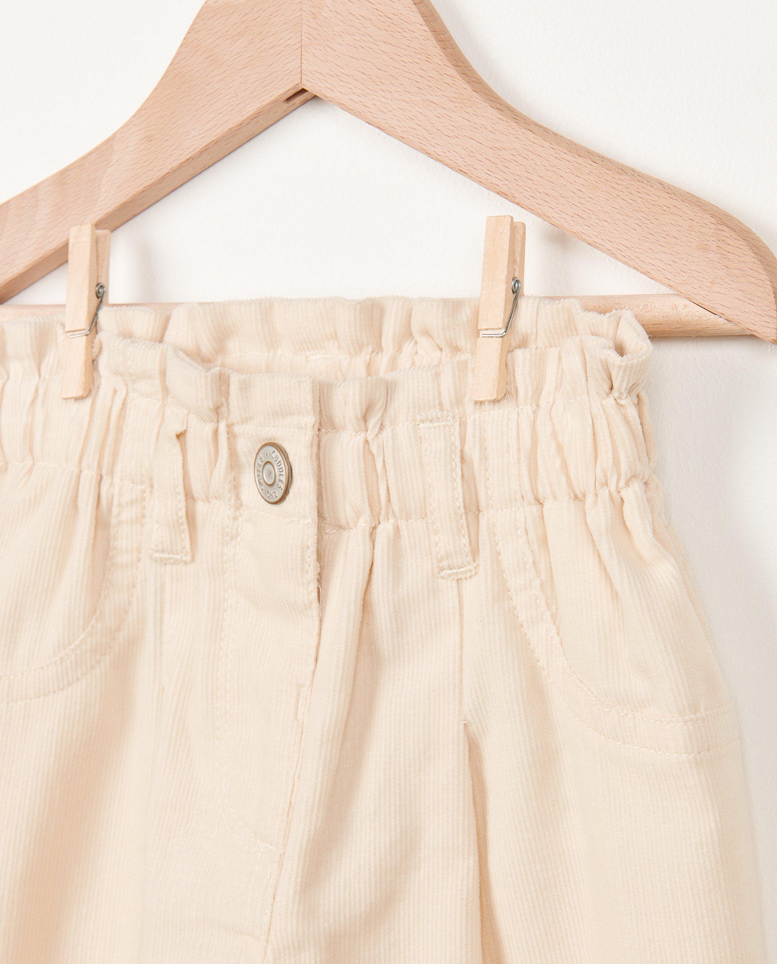 Pantalons - Pantalon écru en velours côtelé