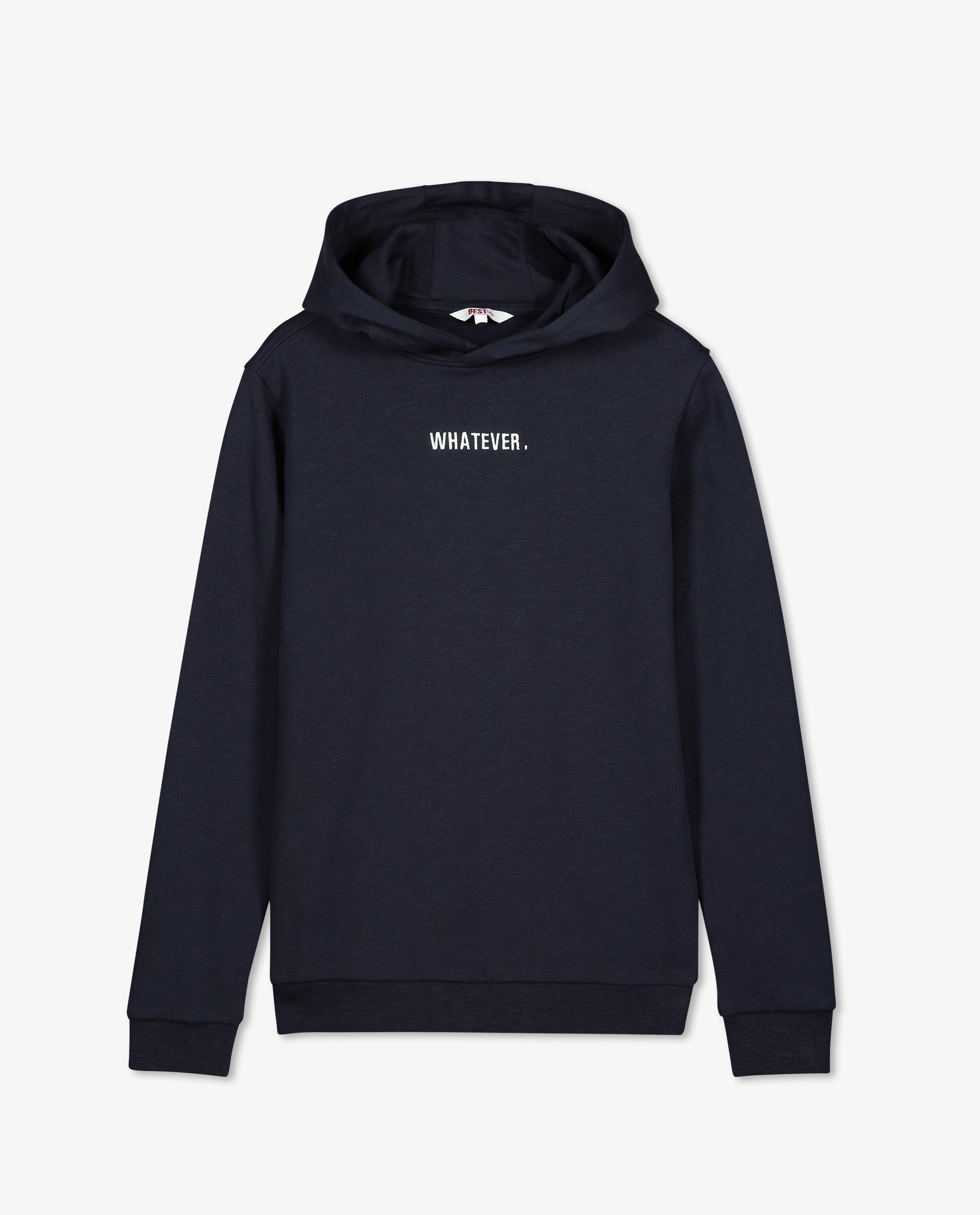 Sweaters - Zwarte hoodie met opschrift