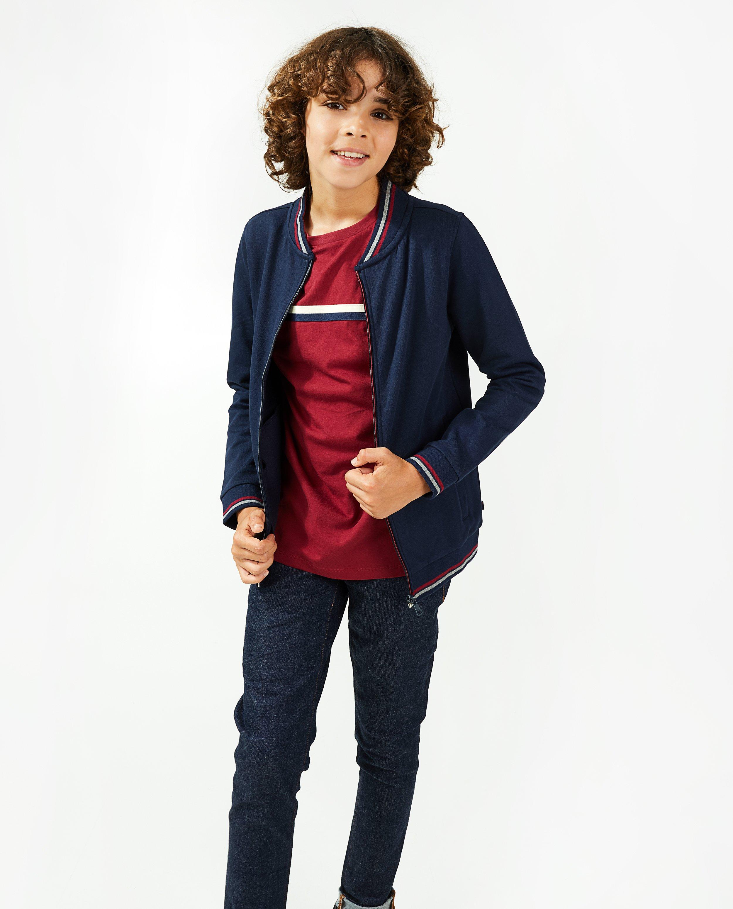 Cardigans - Cardigan bleu foncé à fermeture à glissière