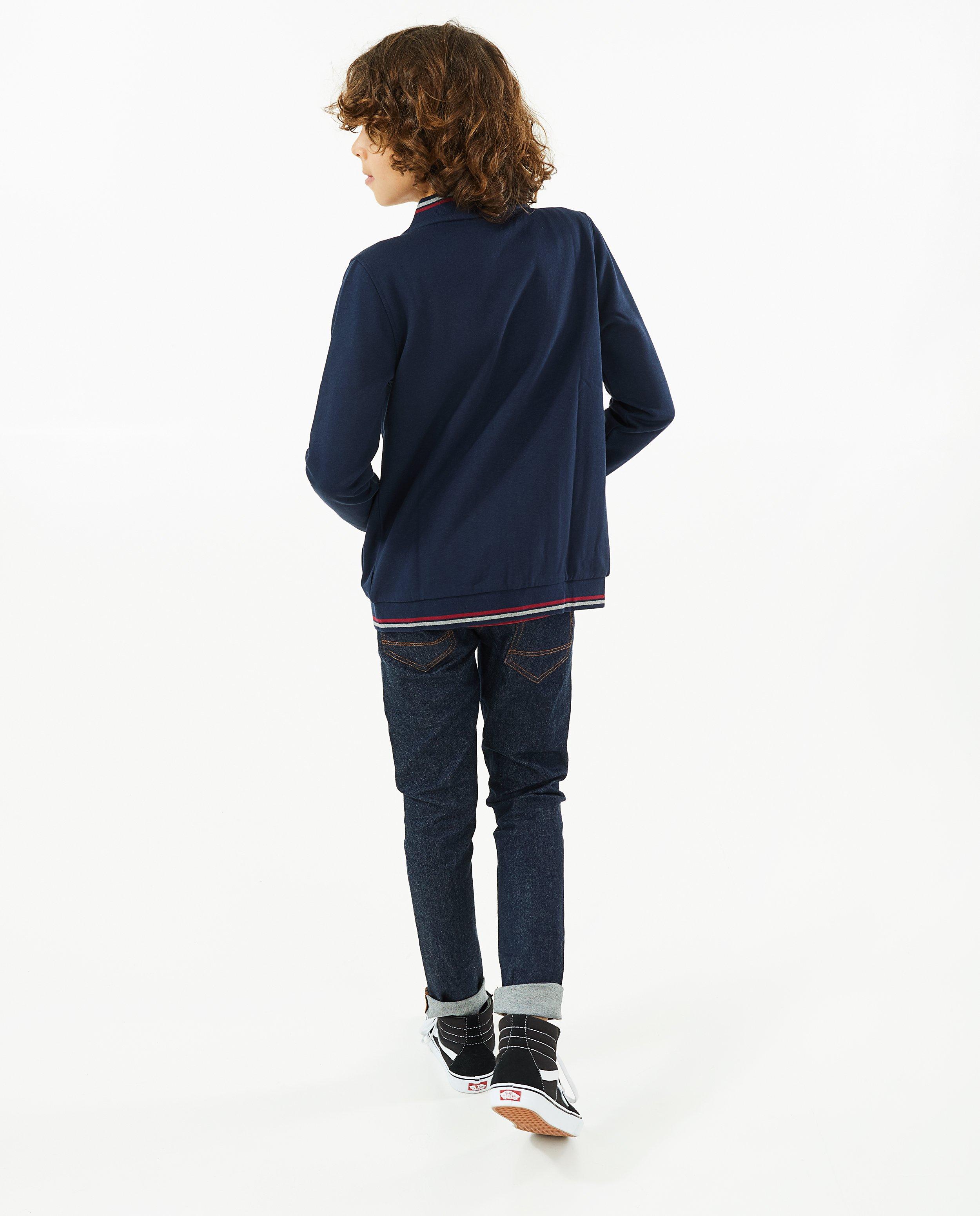 Cardigans - Cardigan bleu foncé à fermeture à glissière