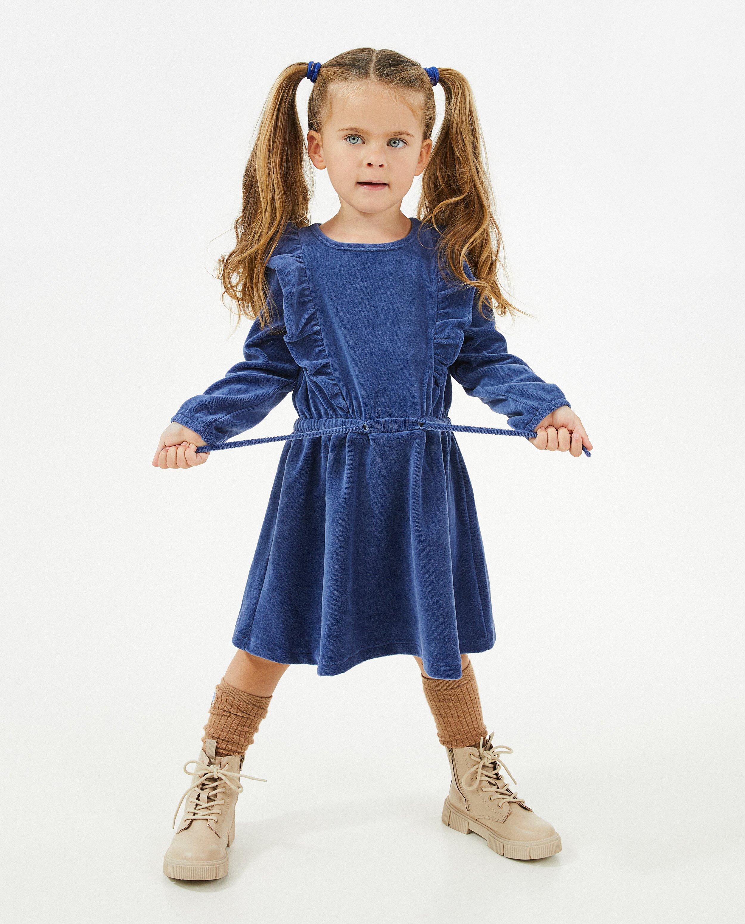 Robes - Robe bleue en velours