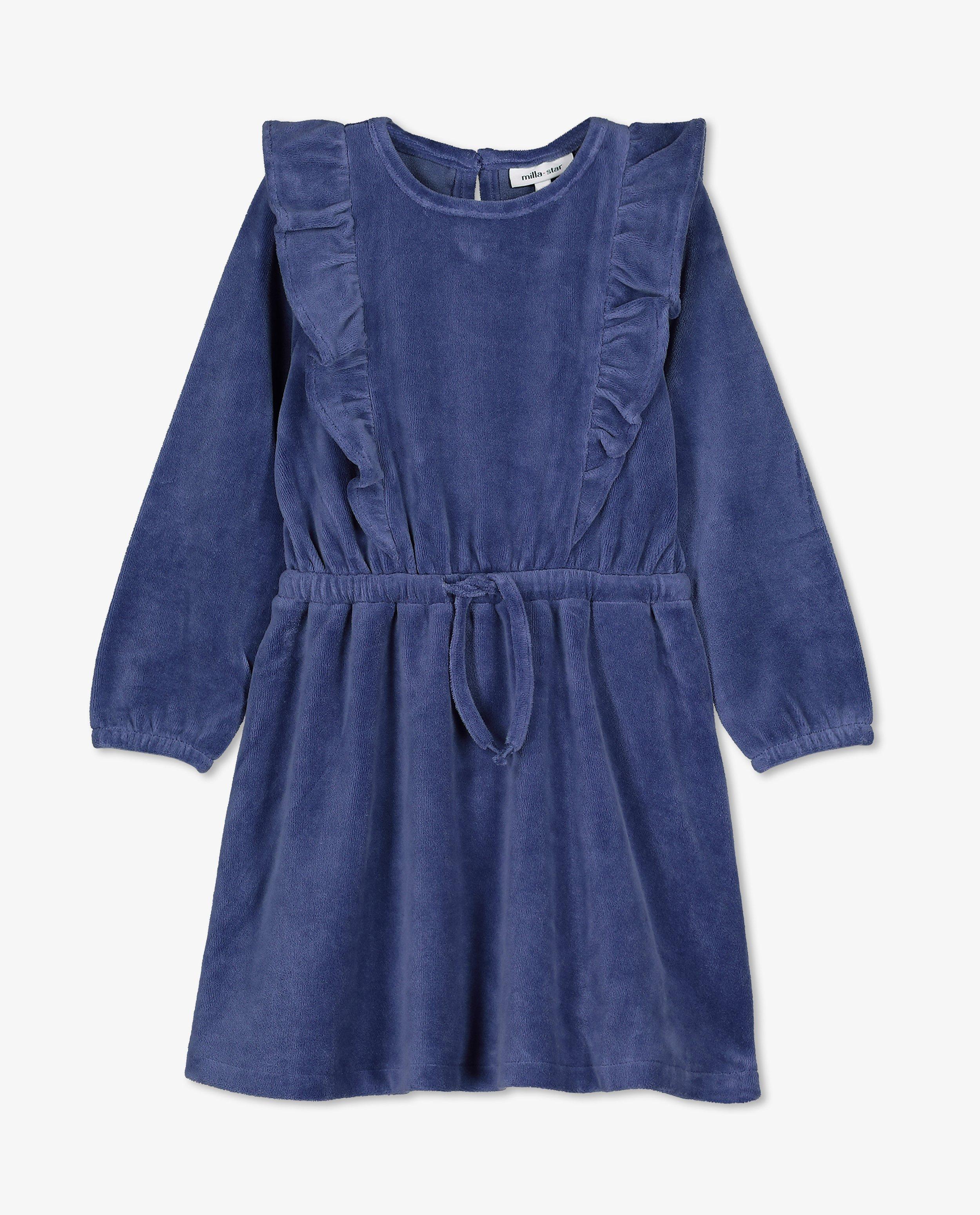 Robes - Robe bleue en velours