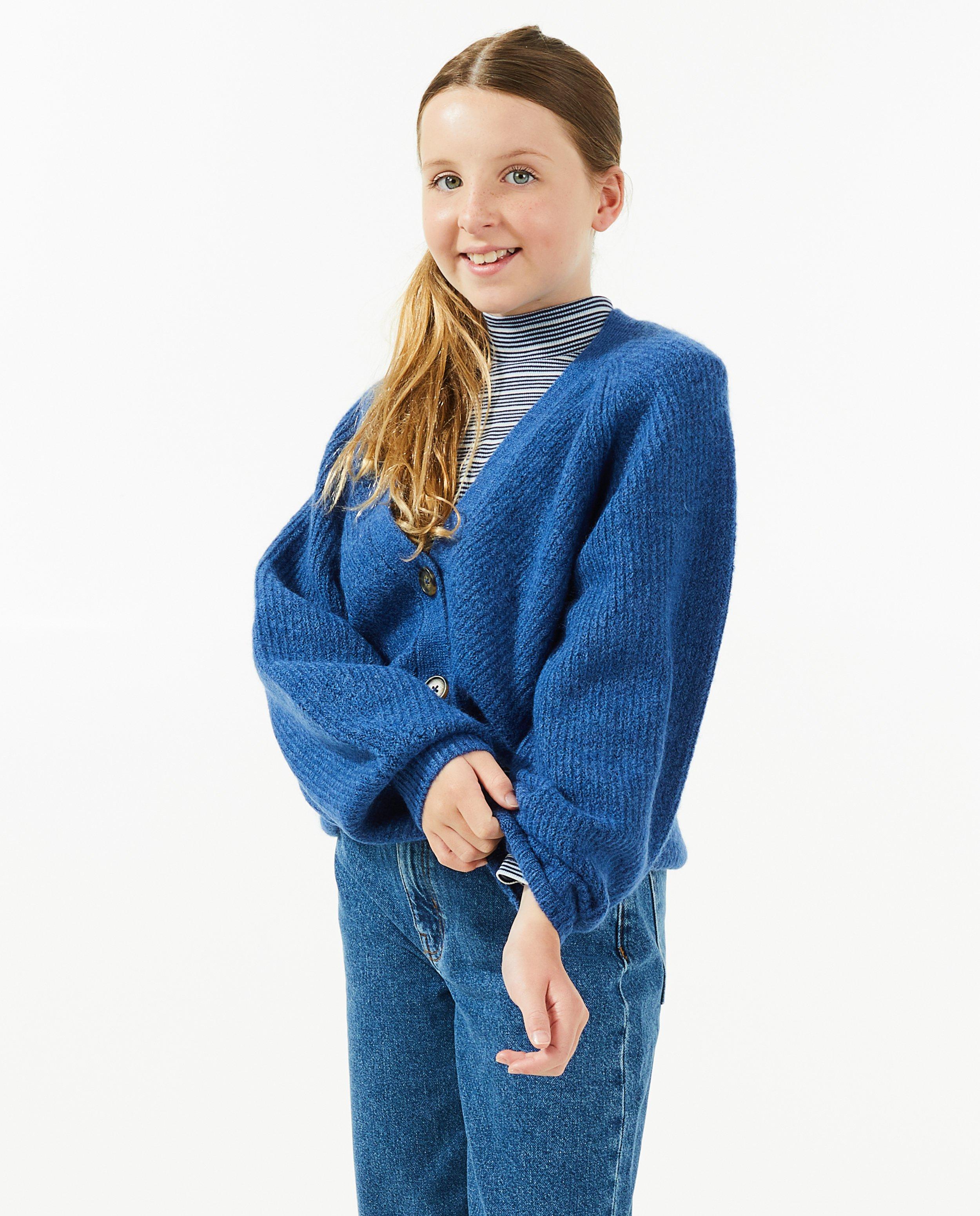 Sweats - Cardigan boxy bleu