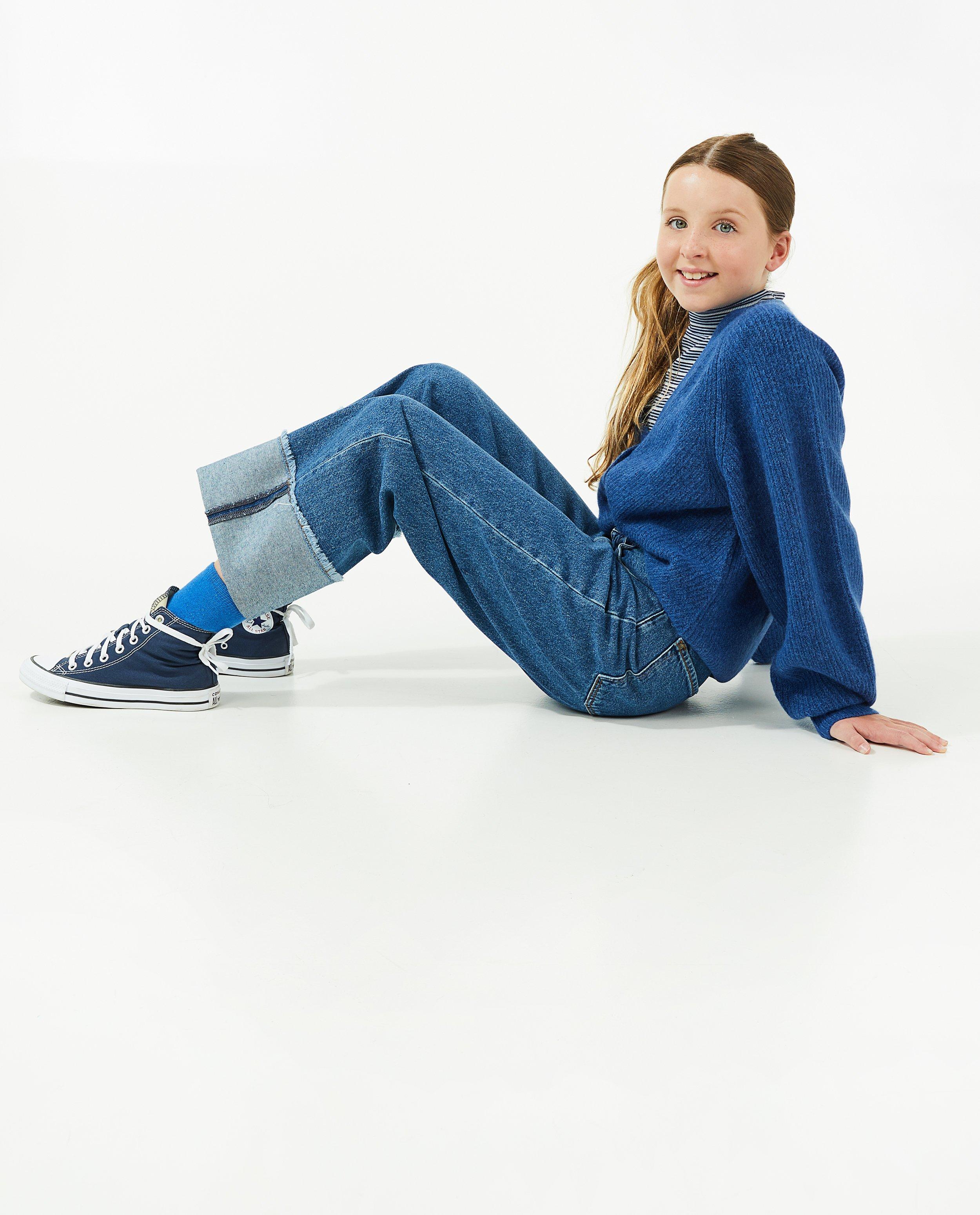 Sweats - Cardigan boxy bleu