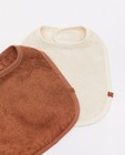 Accessoires pour bébés - Lot de 2 bavoirs blanc et brun