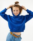 Sweaters - Blauwe hoodie met opschrift