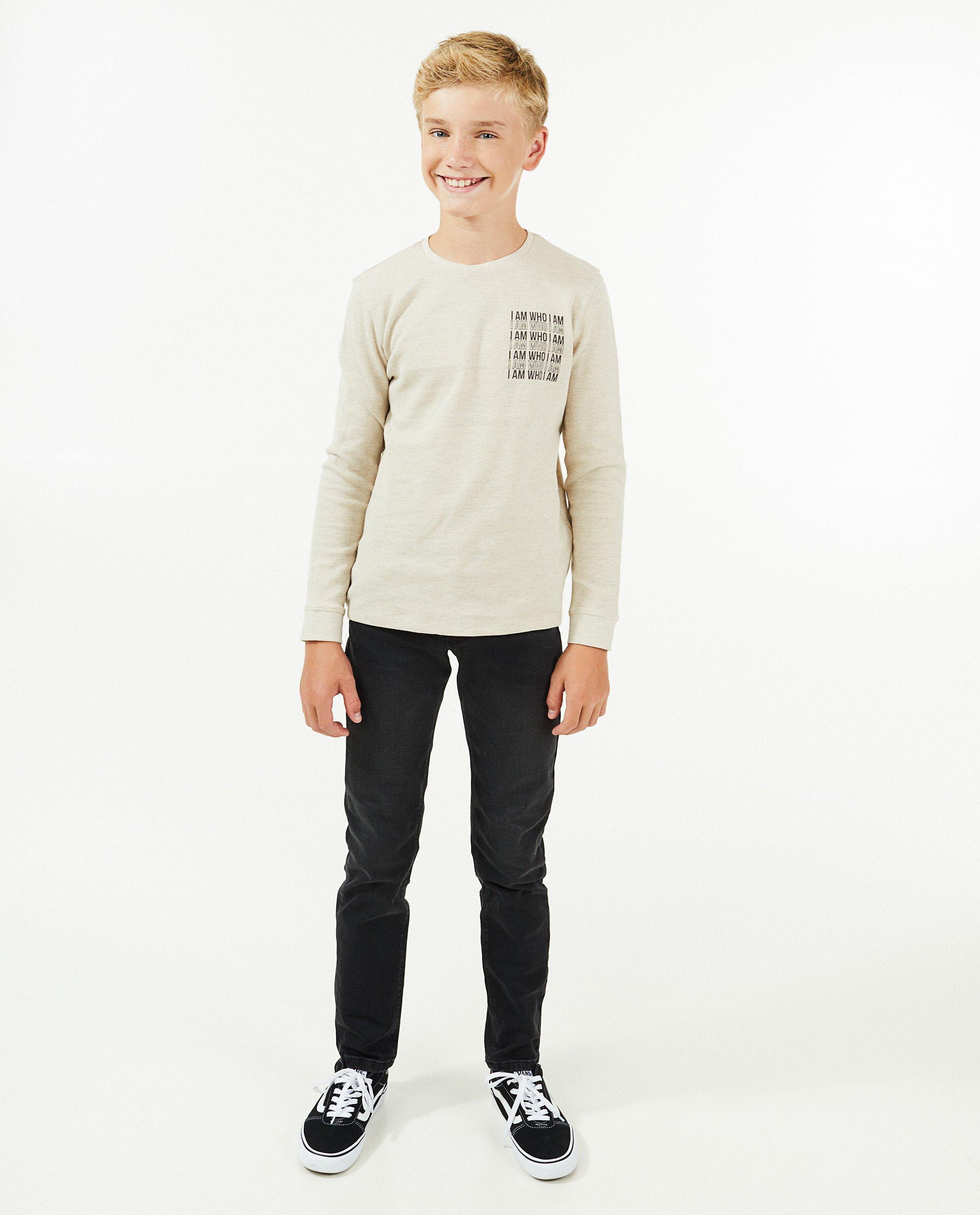 Longsleeve met wafelstructuur - null - I AM