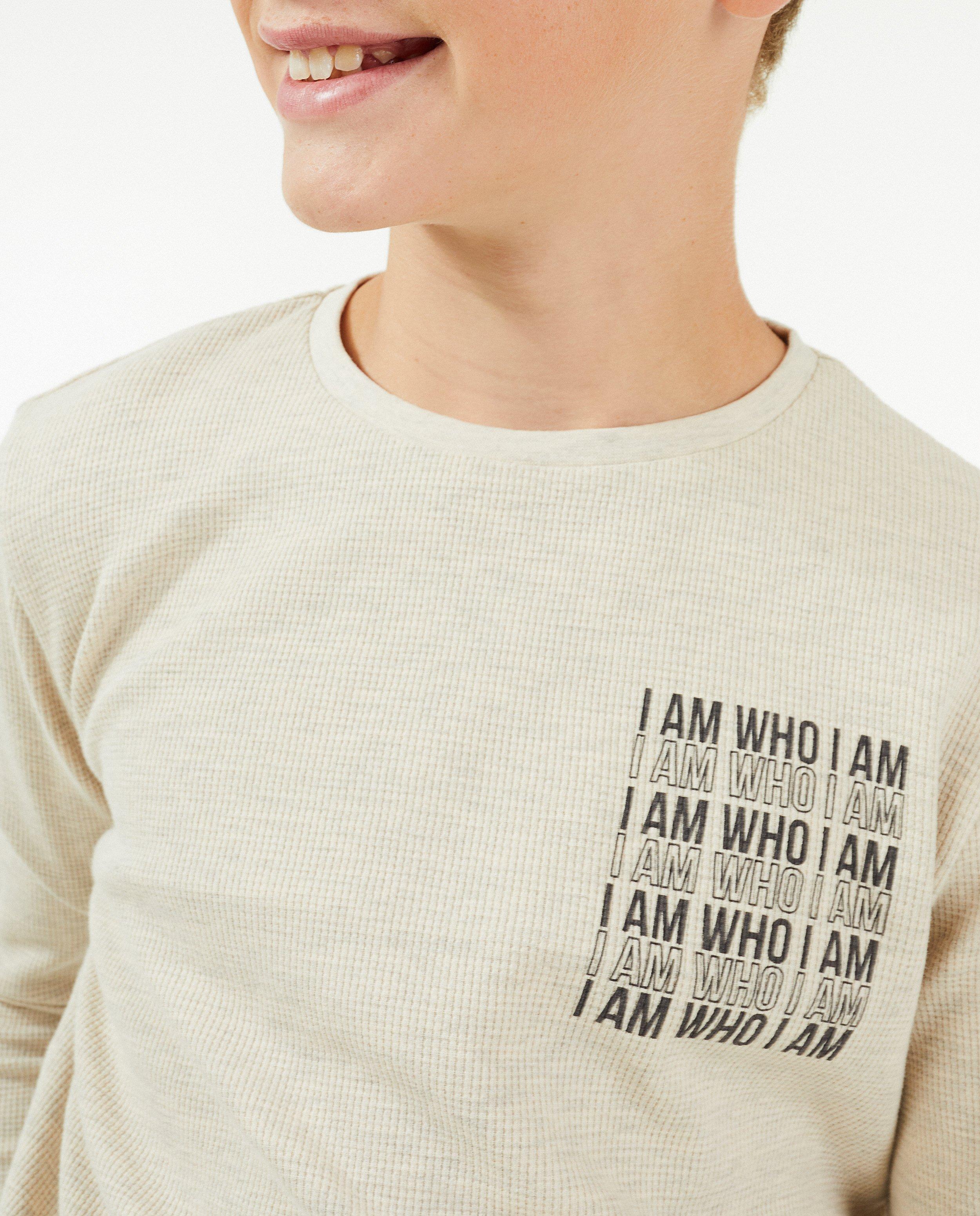T-shirts - Longsleeve met wafelstructuur