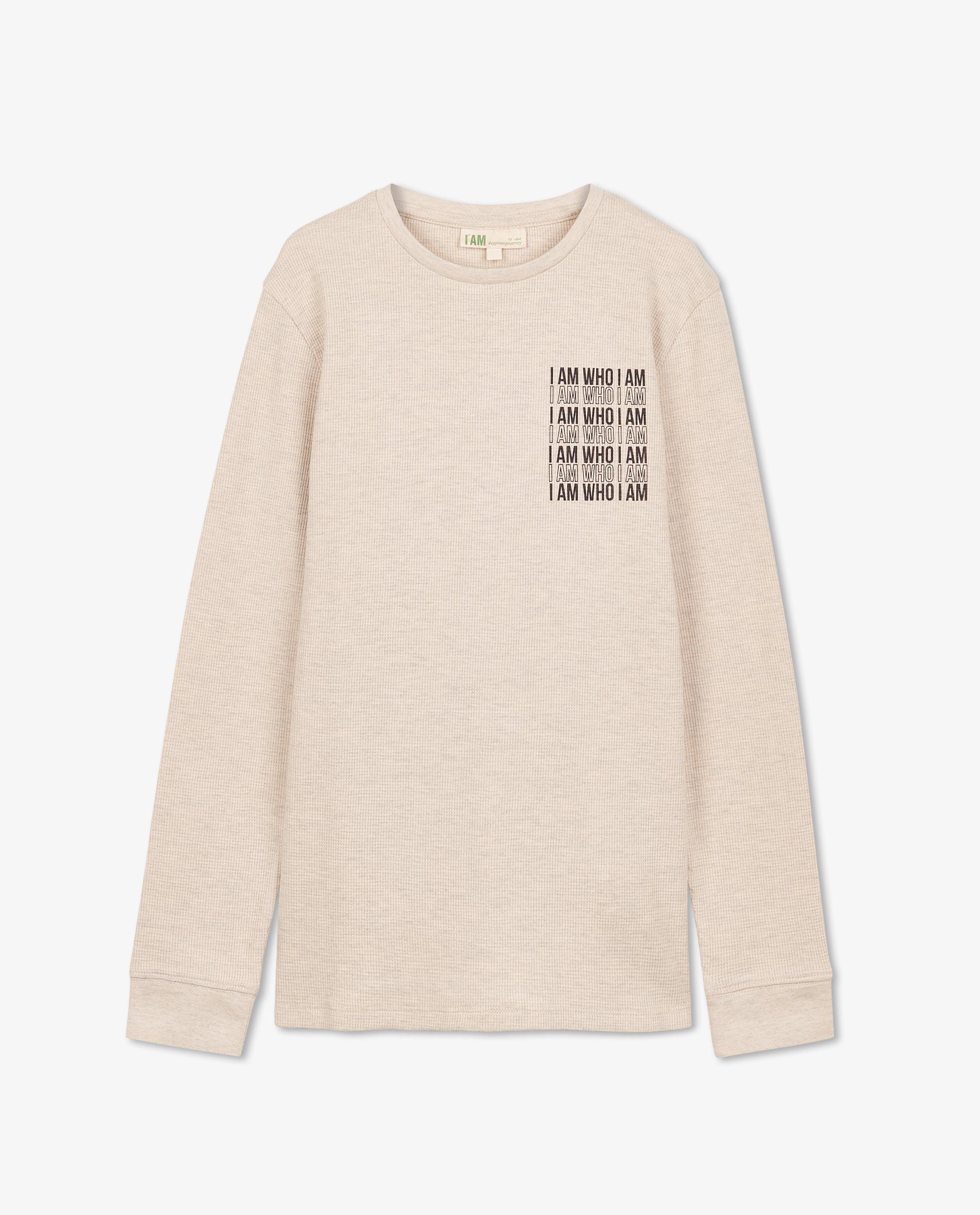 T-shirts - Longsleeve met wafelstructuur