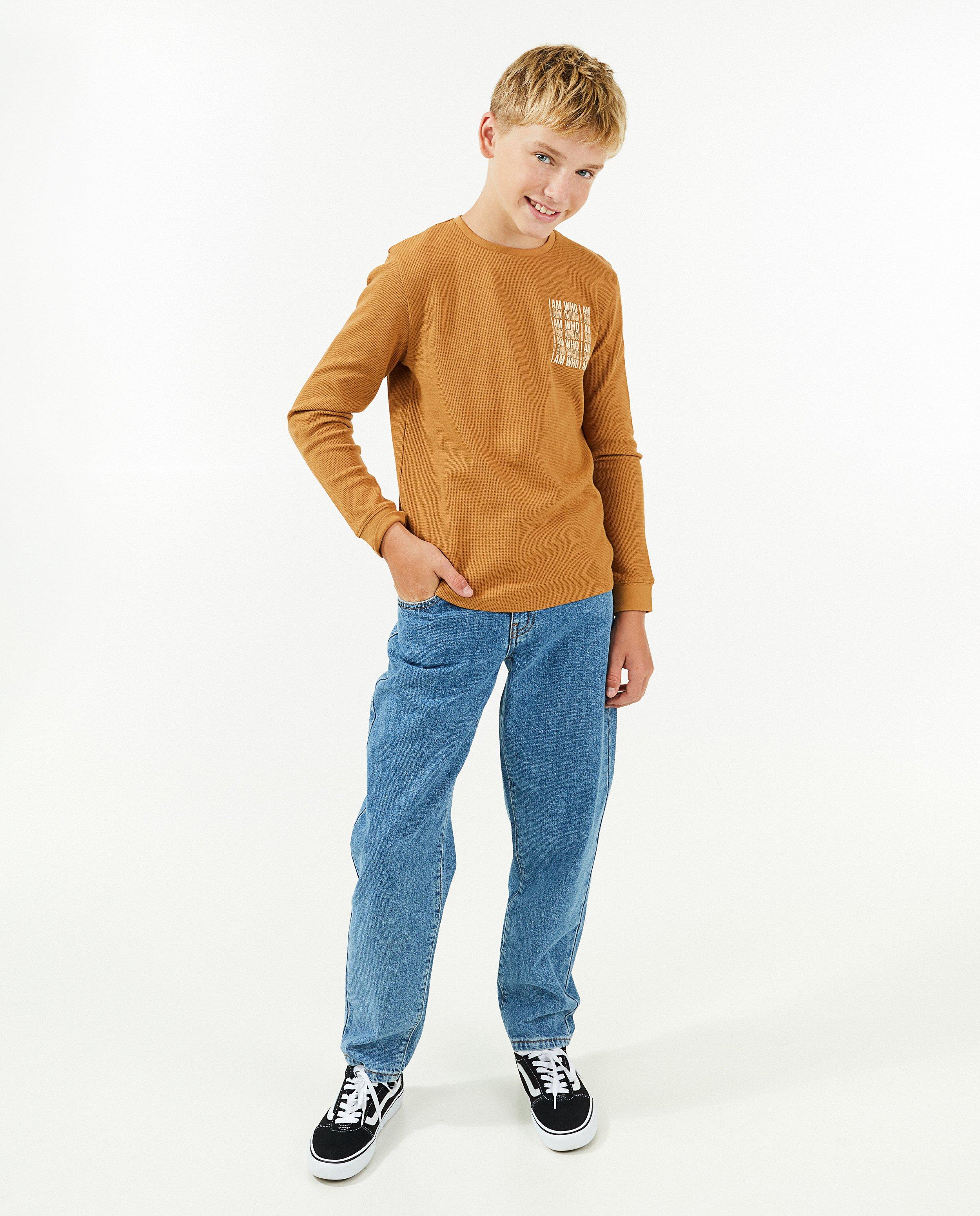 Longsleeve met wafelstructuur - null - I AM