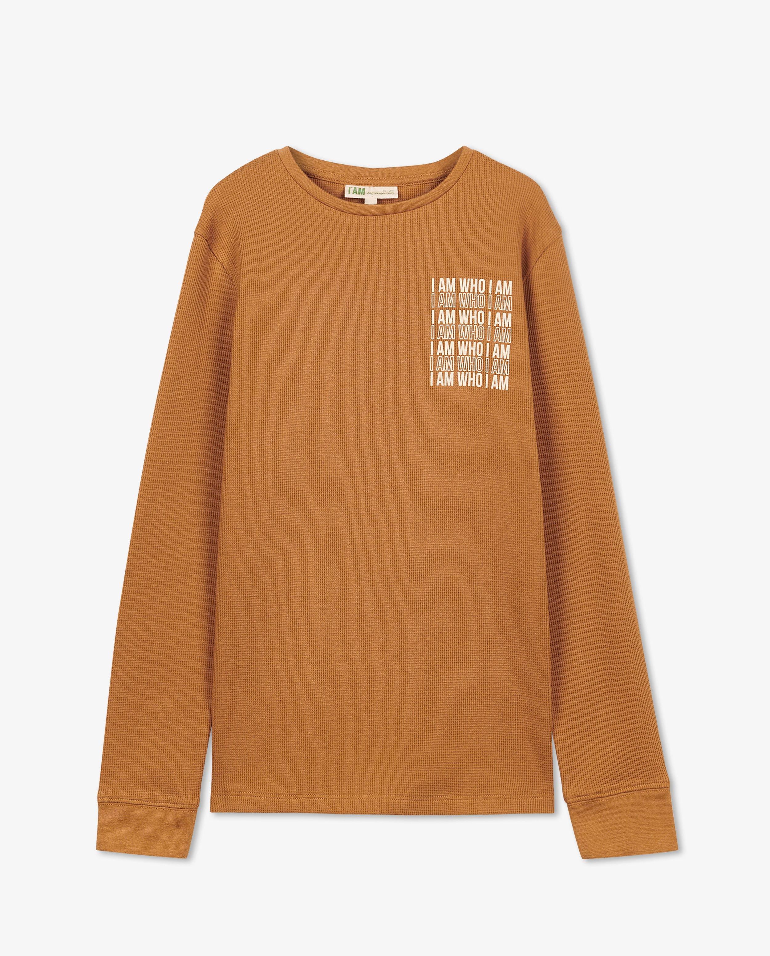 T-shirts - Longsleeve met wafelstructuur