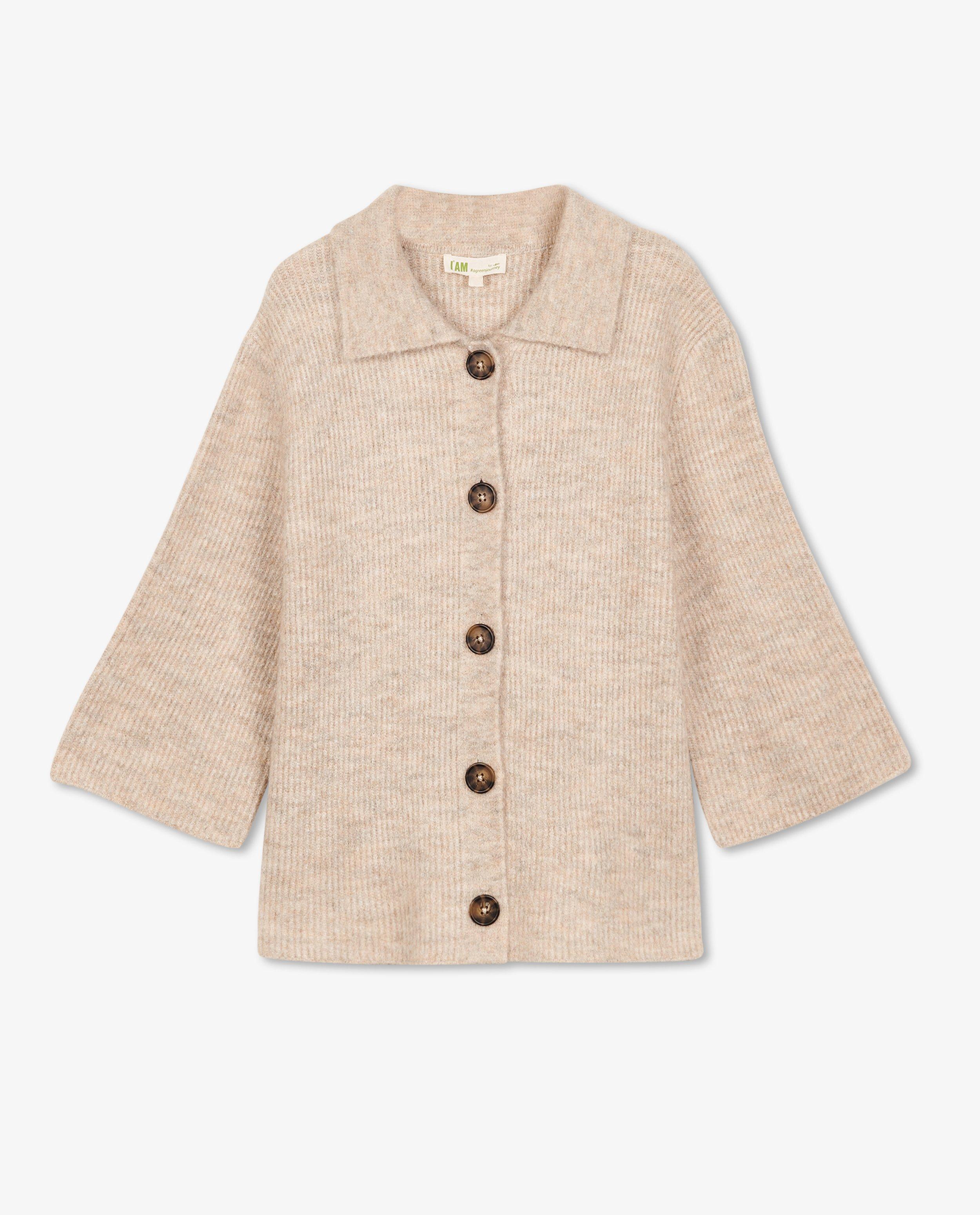 Cardigans - Cardigan beige côtelé