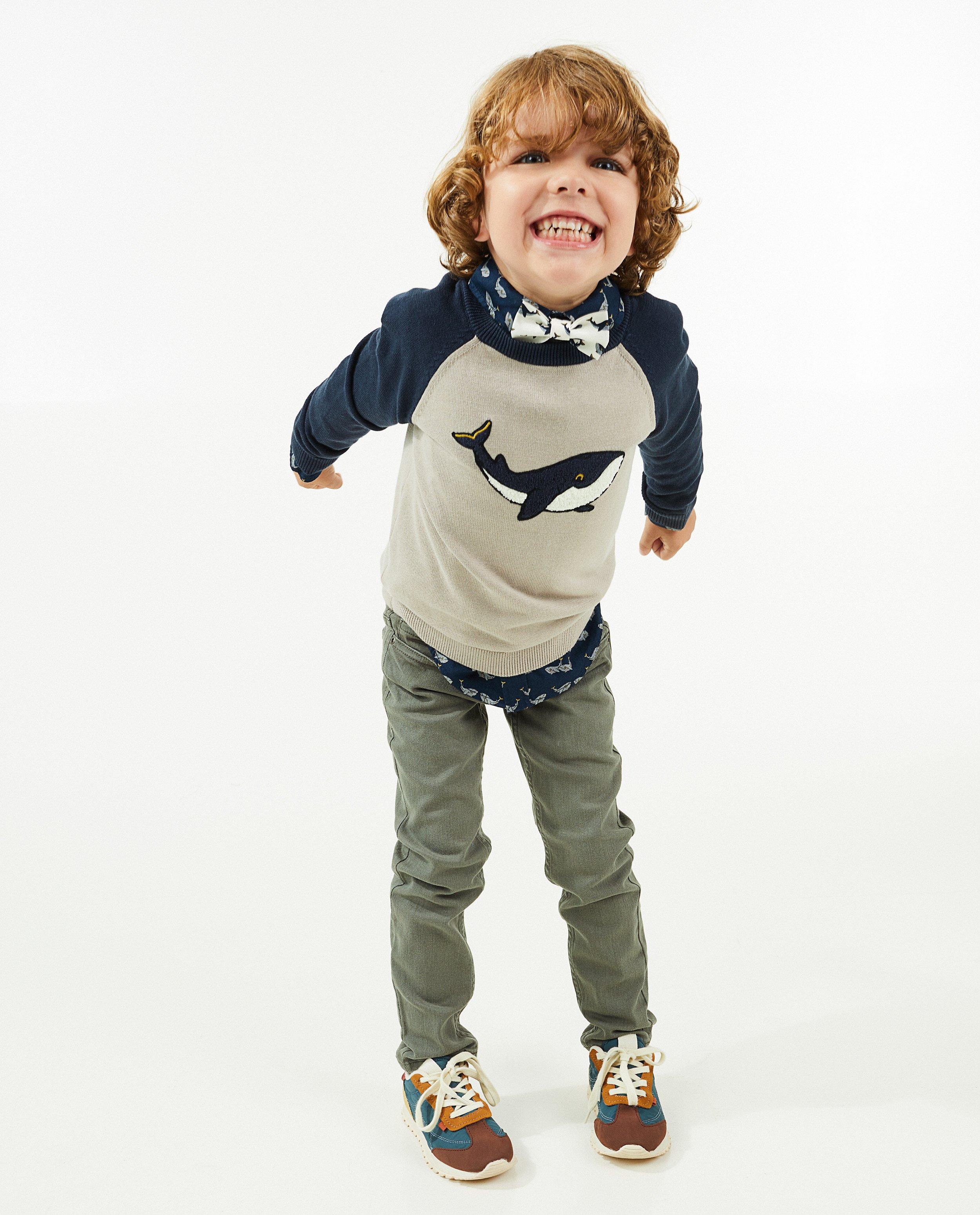 Color block-trui met print - null - Kidz Nation