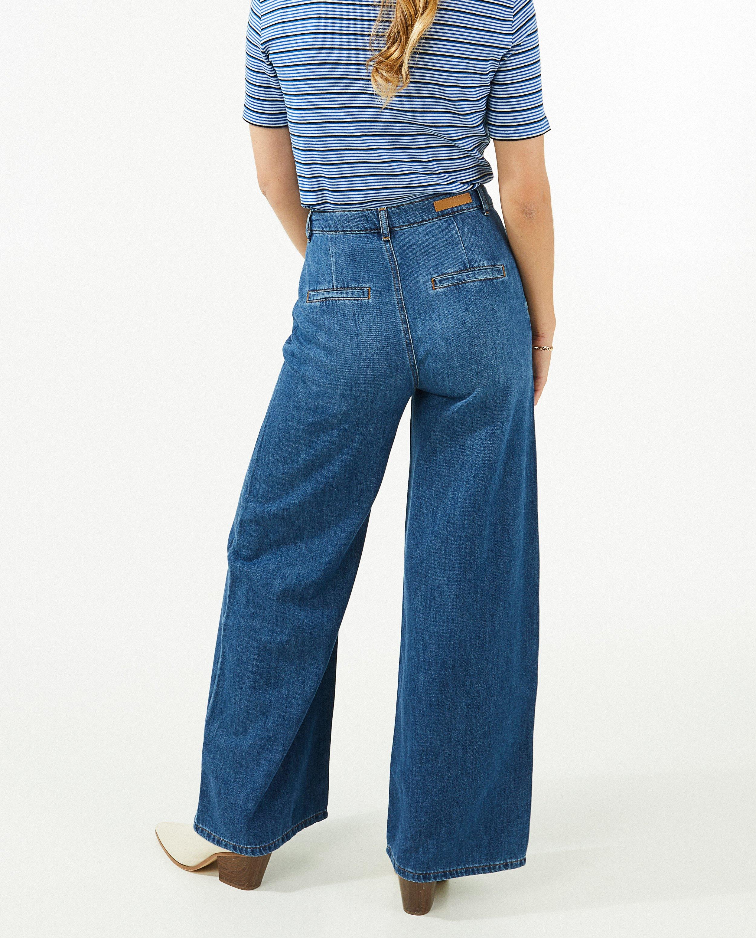 Jeans - Jeans bleu à jambes larges