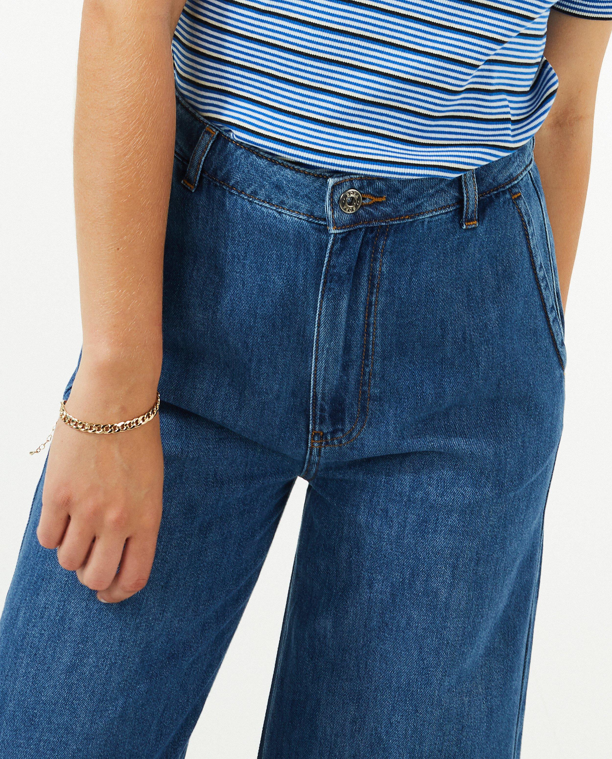 Jeans - Jeans bleu à jambes larges
