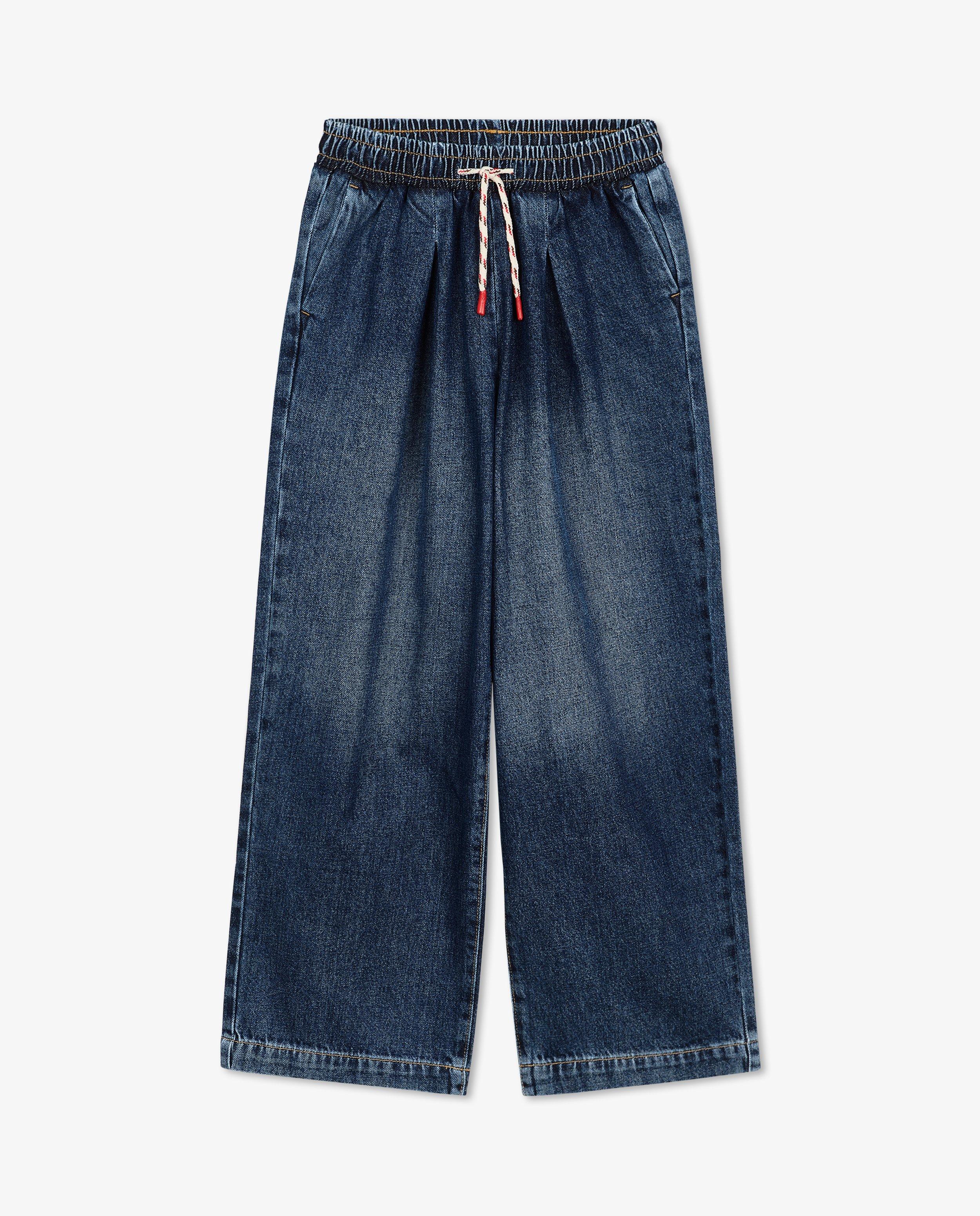 Jeans - Jeans bleu foncé à jambes larges