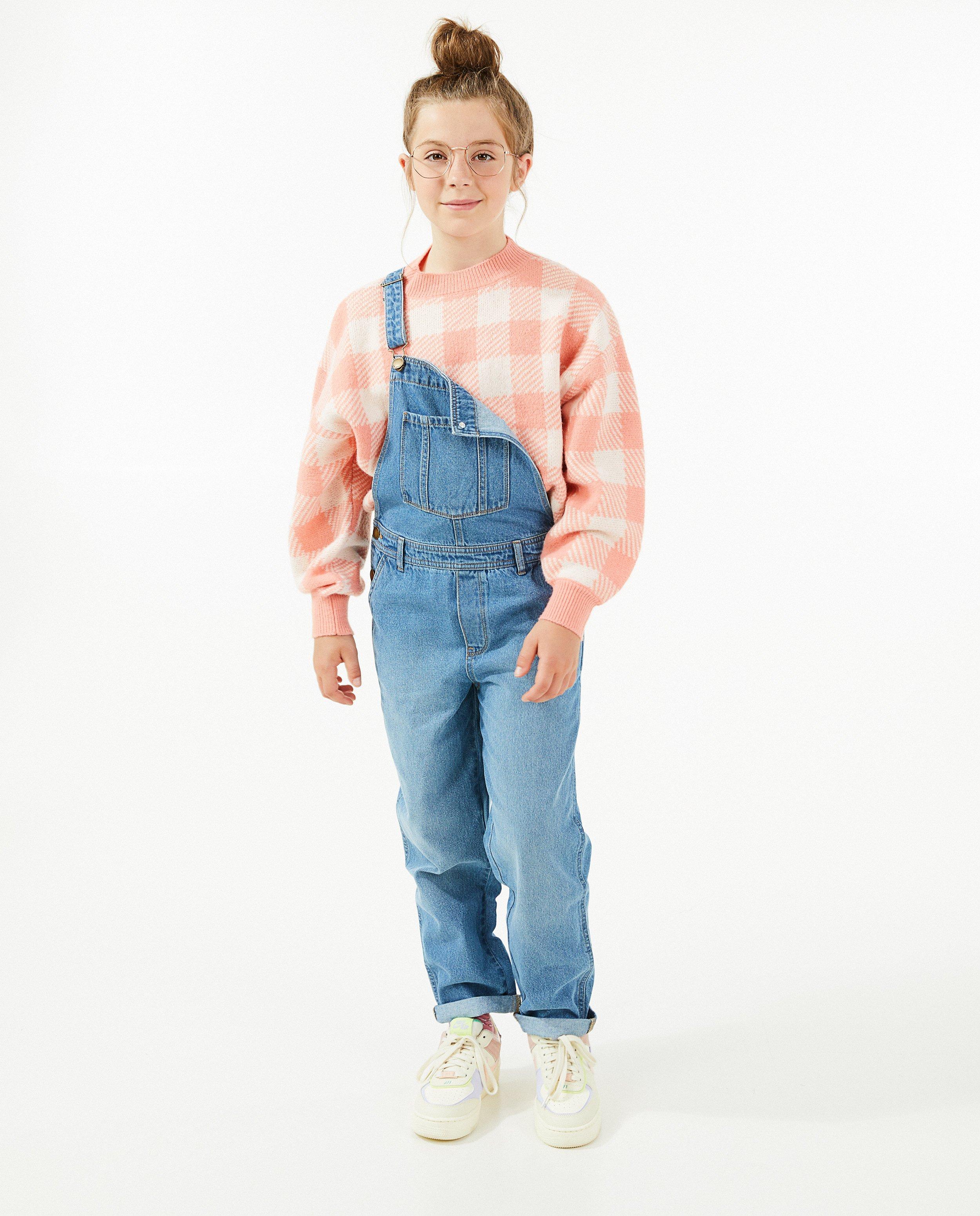 Salopette en jeans avec poche de poitrine - D&eacute;tails du produit - bleu fonc&eacute; - image num&eacute;ro 3