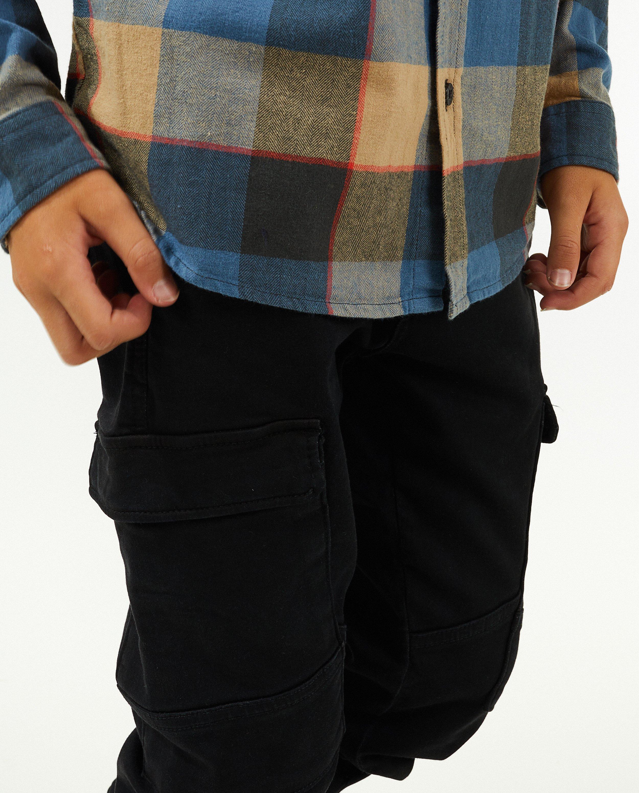 Broeken - Zwarte broek, cargo fit