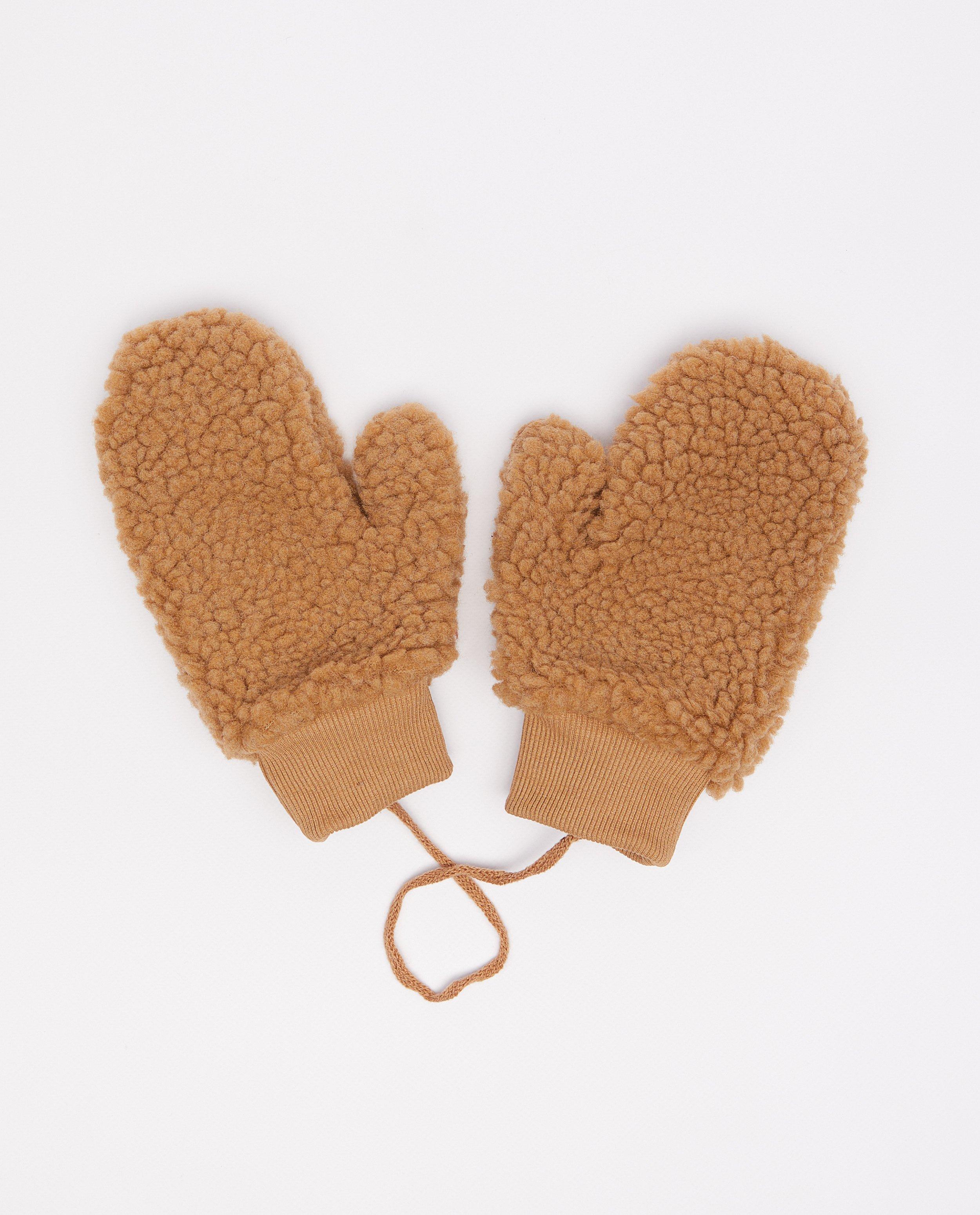 Breigoed - Set van teddy muts + wanten