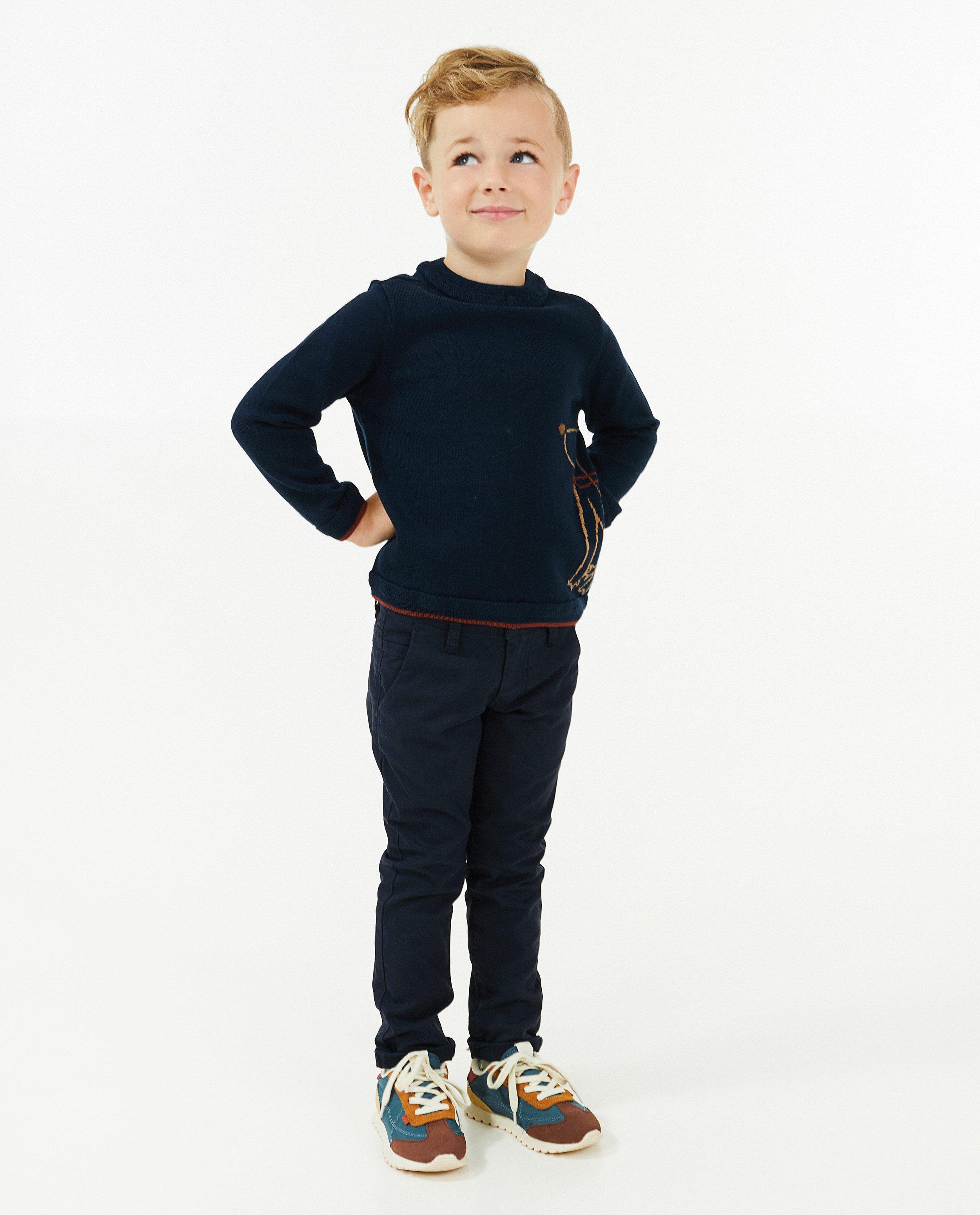 Donkerblauwe broek met slim fit - null - Samson