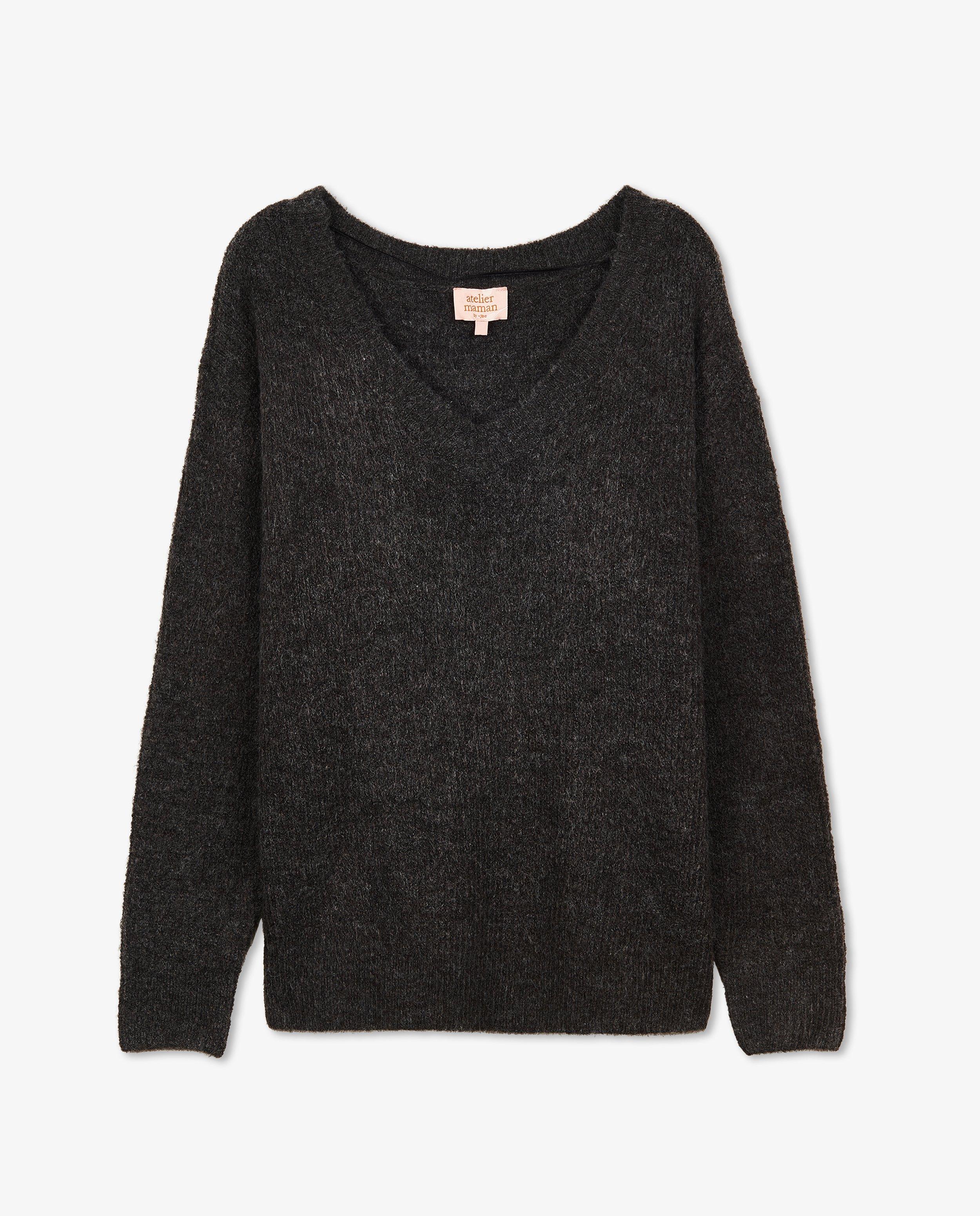 Truien - Beige trui met V-hals