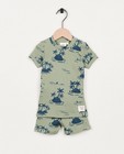 Groene pyjama met palmboomprint - null - Feetje
