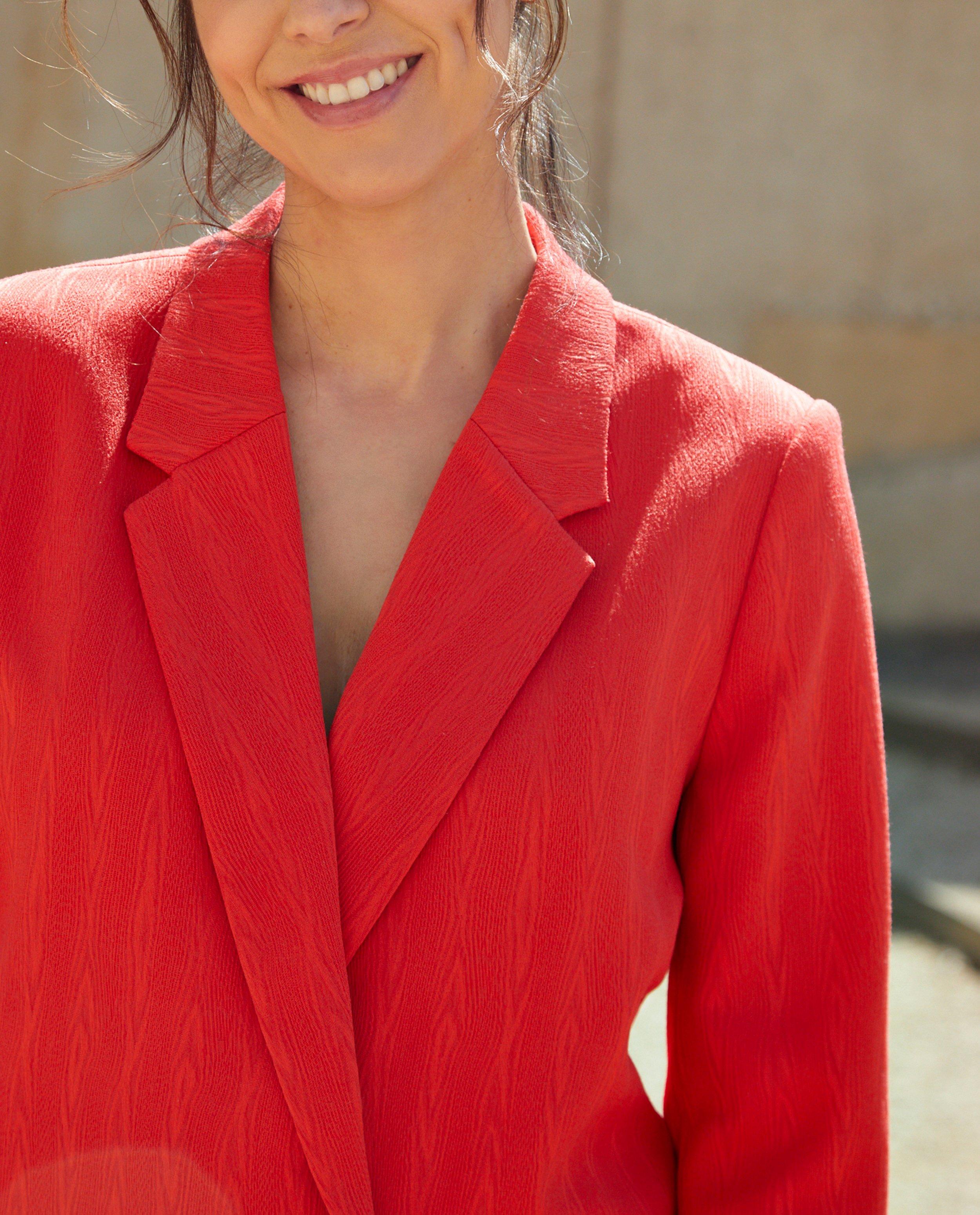 Blazers - Rode blazer met structuur