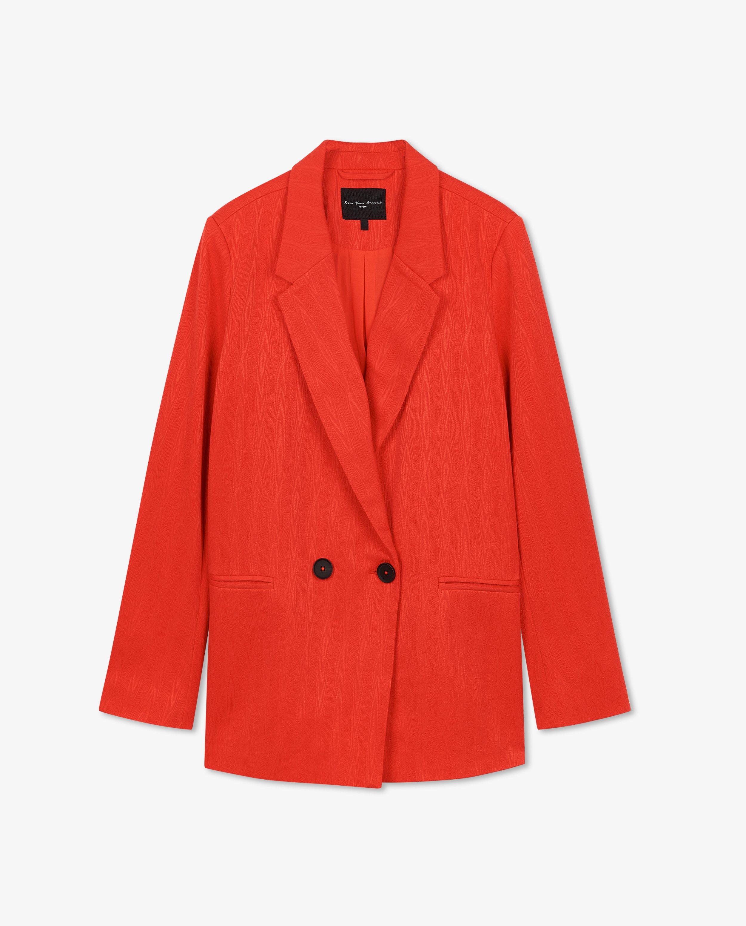 Blazers - Rode blazer met structuur