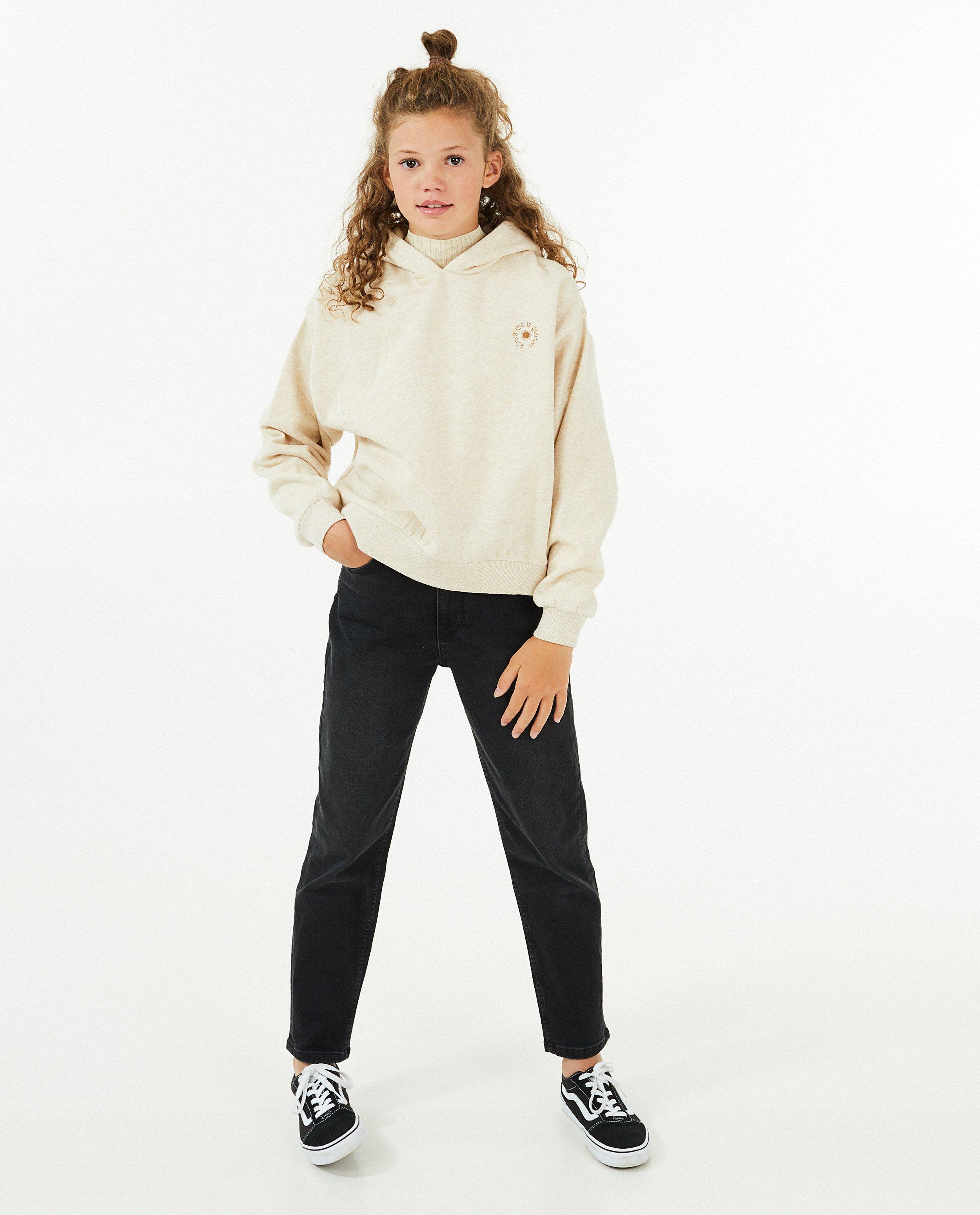 Ecru hoodie met borduursel - null - I AM