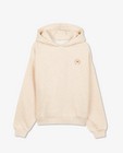 Sweaters - Ecru hoodie met borduursel