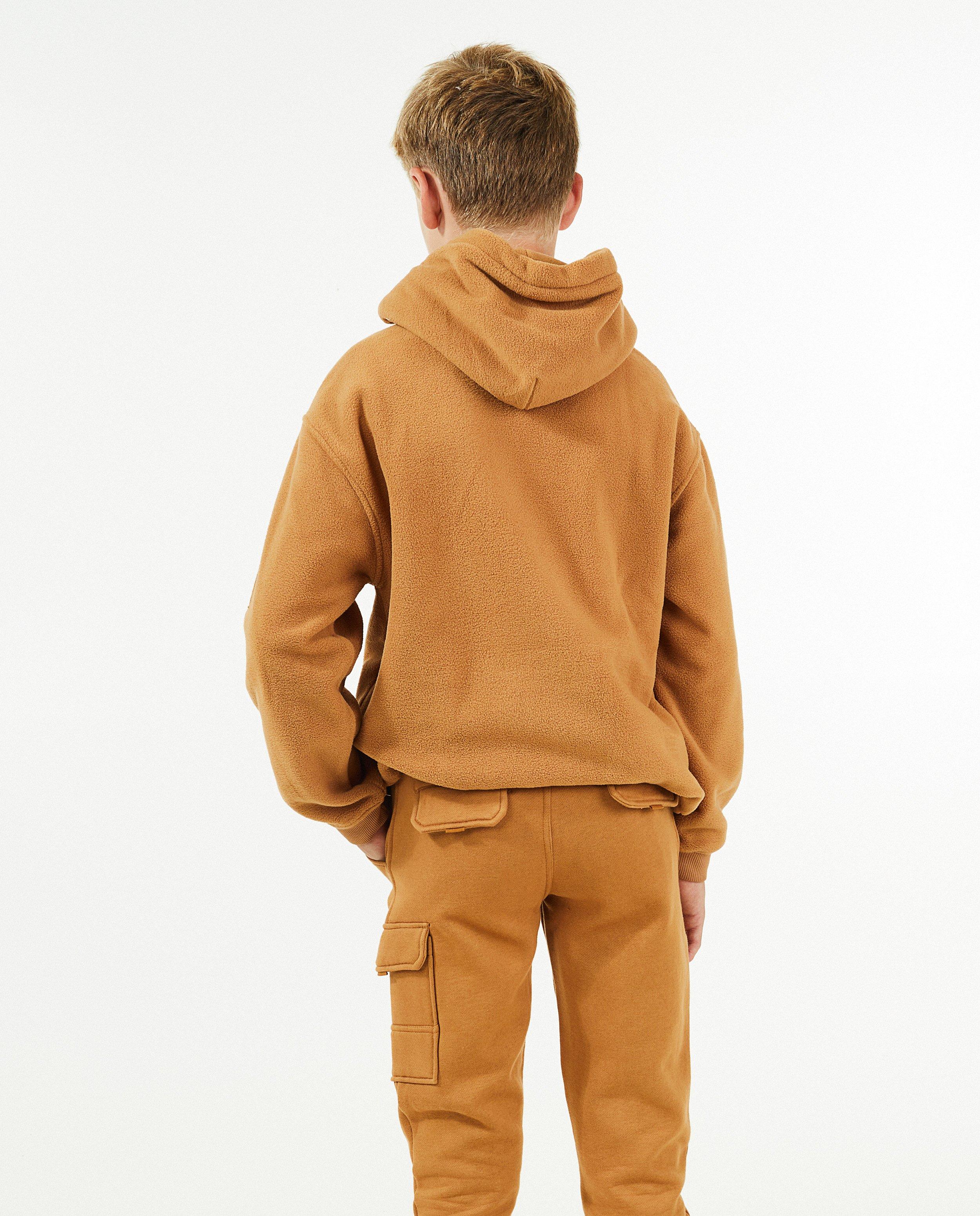 Sweaters - Bruine hoodie van fleece