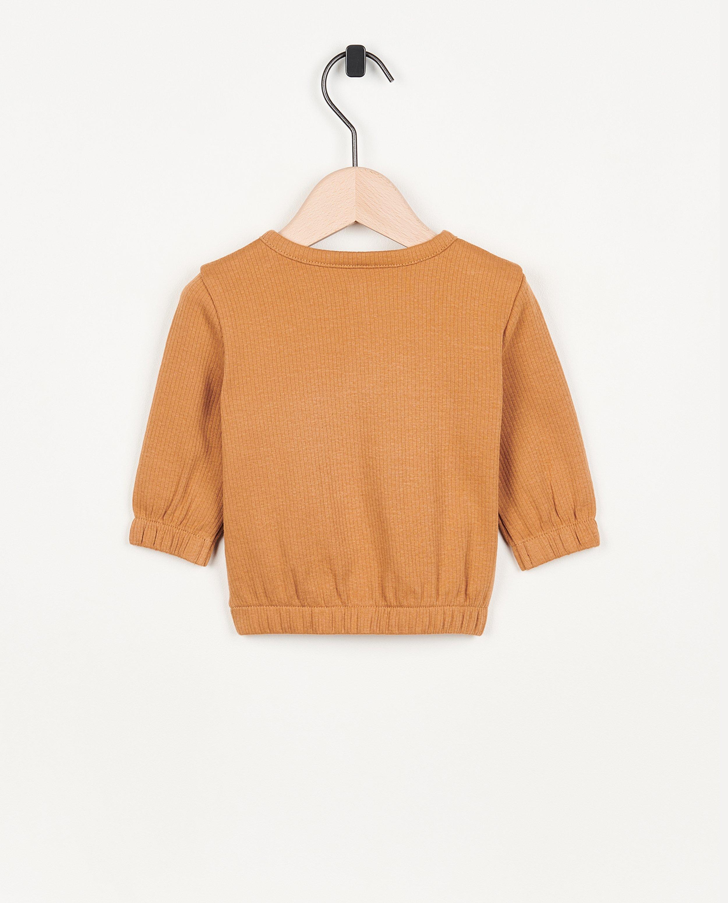 Offwhite sweater met rib - Product Detail - bruin - afbeelding nummer 2