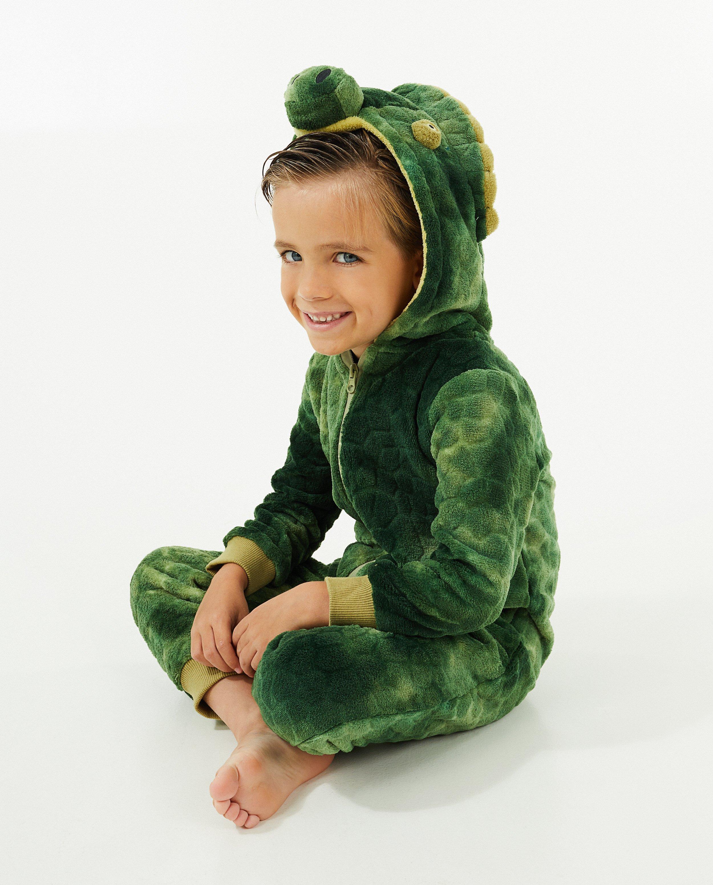 Nachtkleding - Groene kameleon-onesie, 2-7 jaar