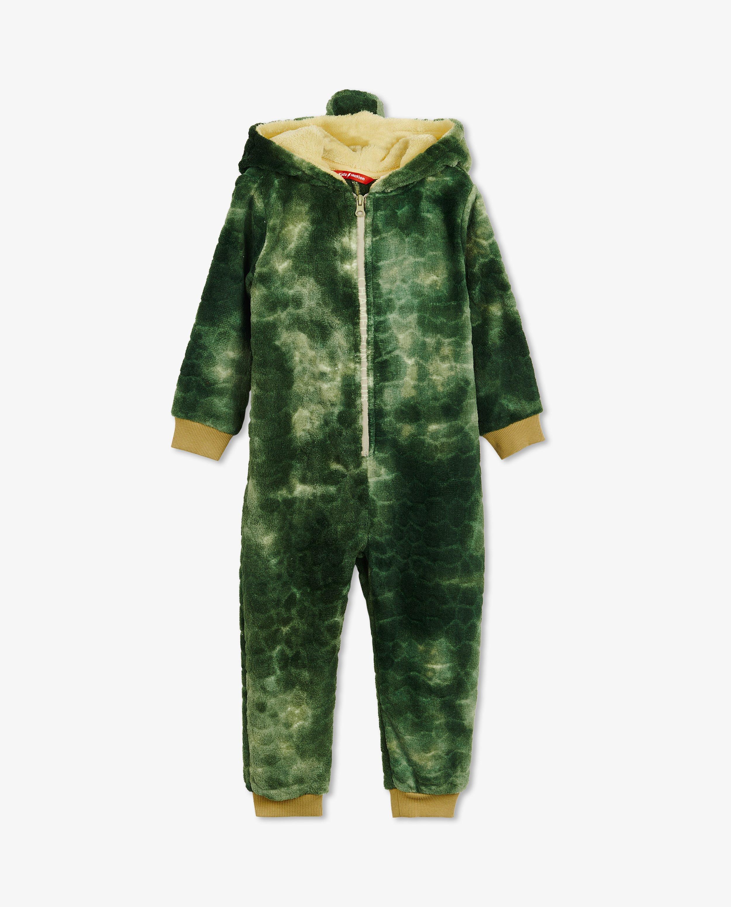 Nachtkleding - Groene kameleon-onesie, 2-7 jaar