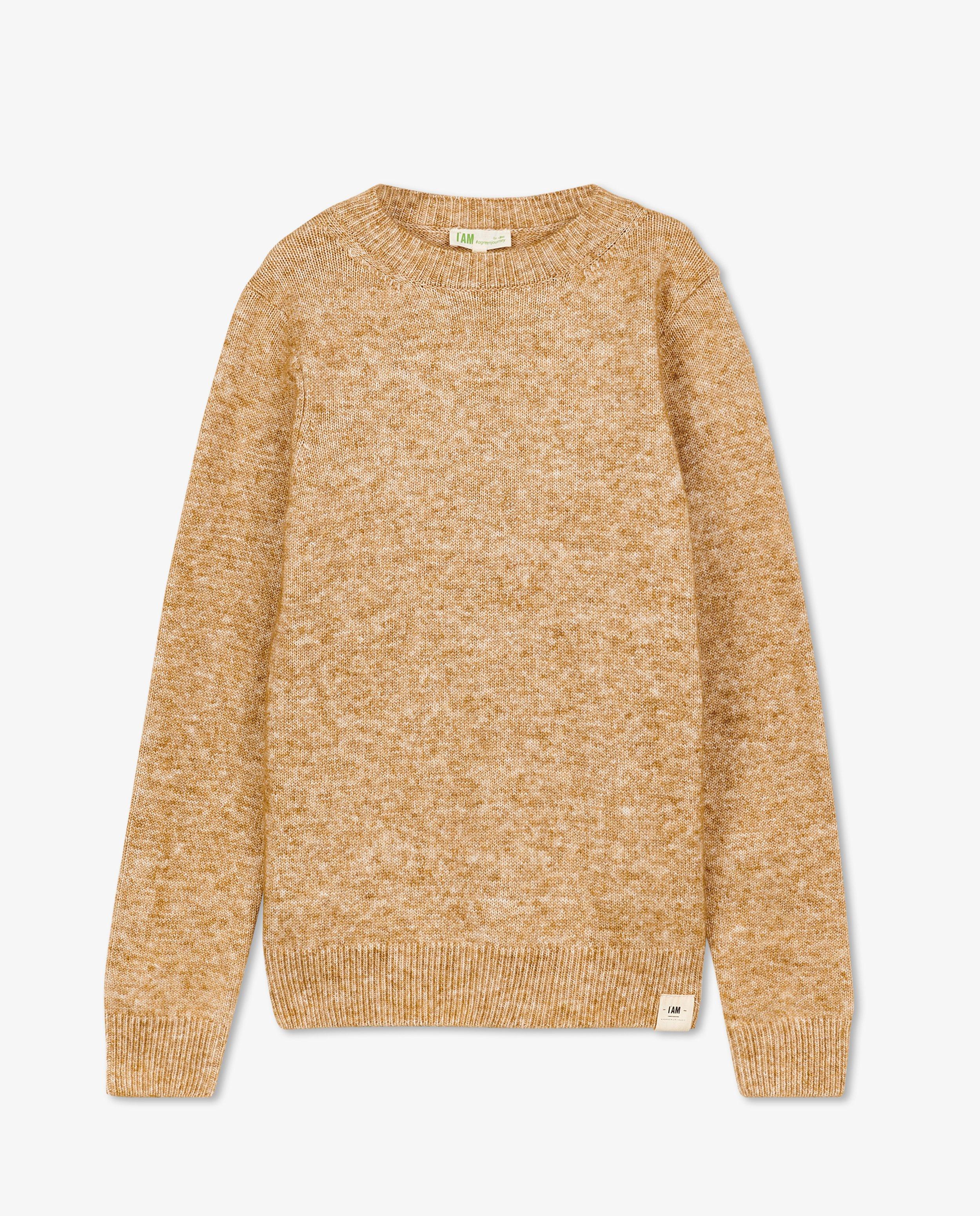 Truien - Gemêleerde trui in beige