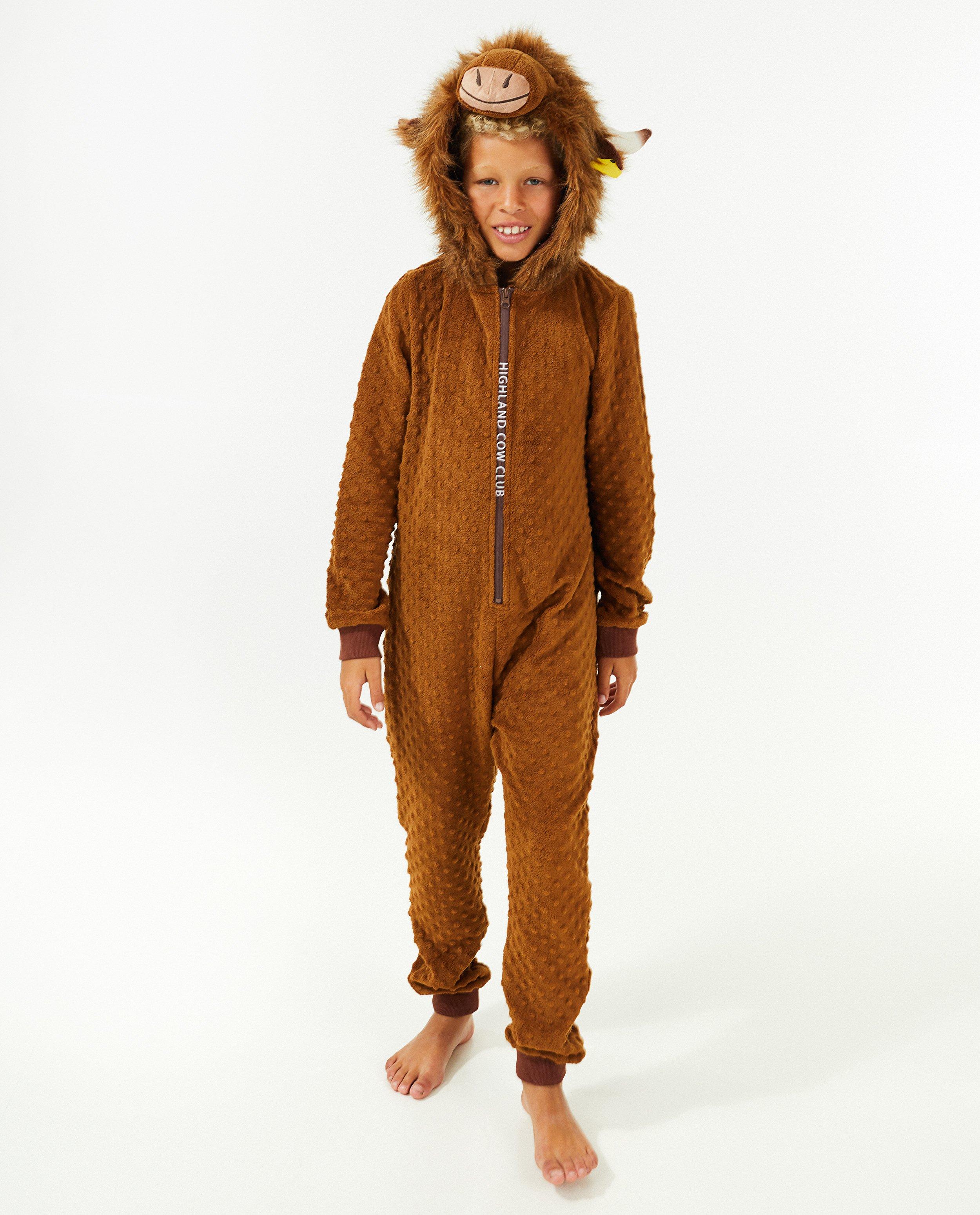 Bruine highland koe-onesie, 7-14 jaar - Product Detail - bruin - afbeelding nummer 1