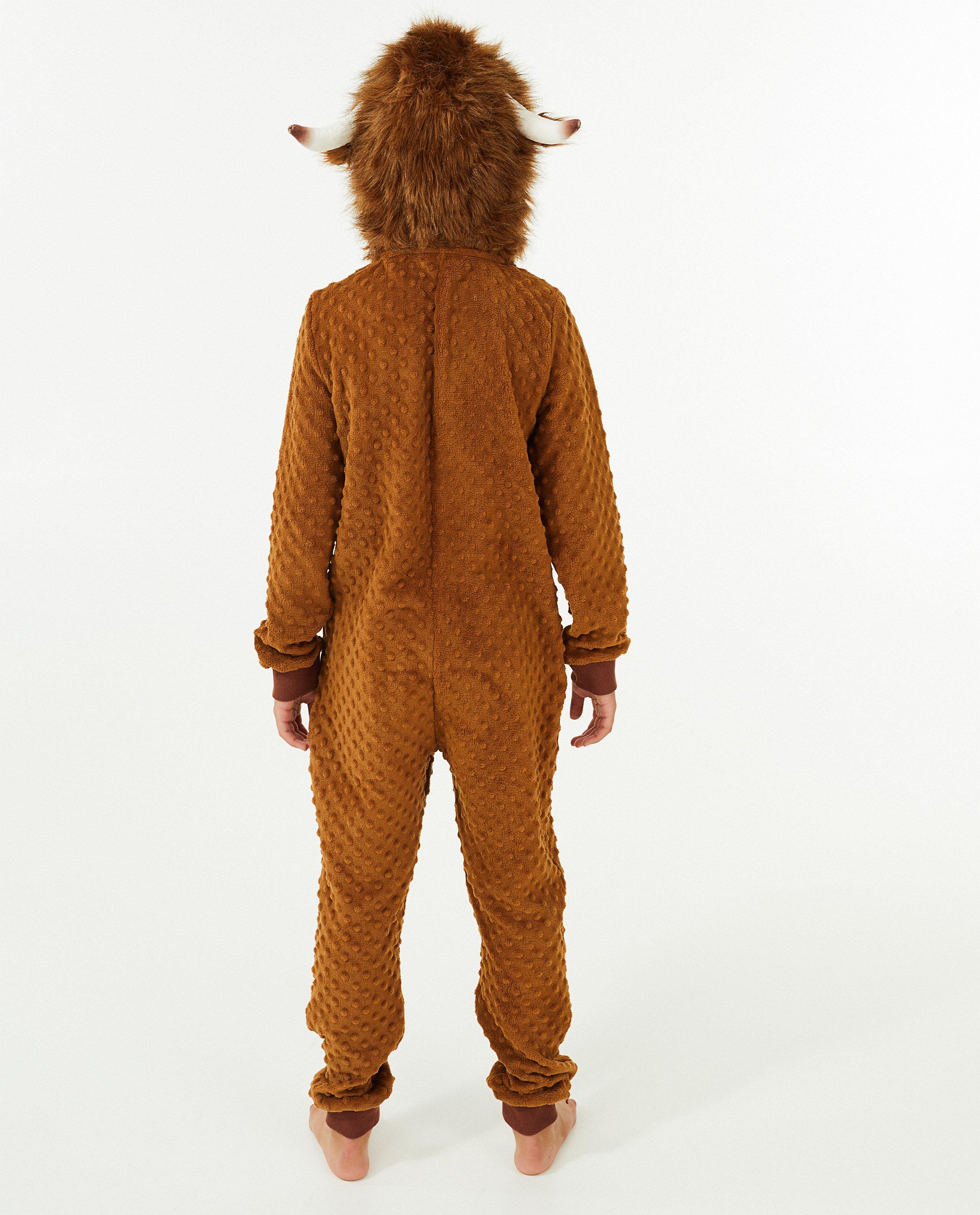 Pyjamas - Combinaison vache Highland brune, 7-14 ans