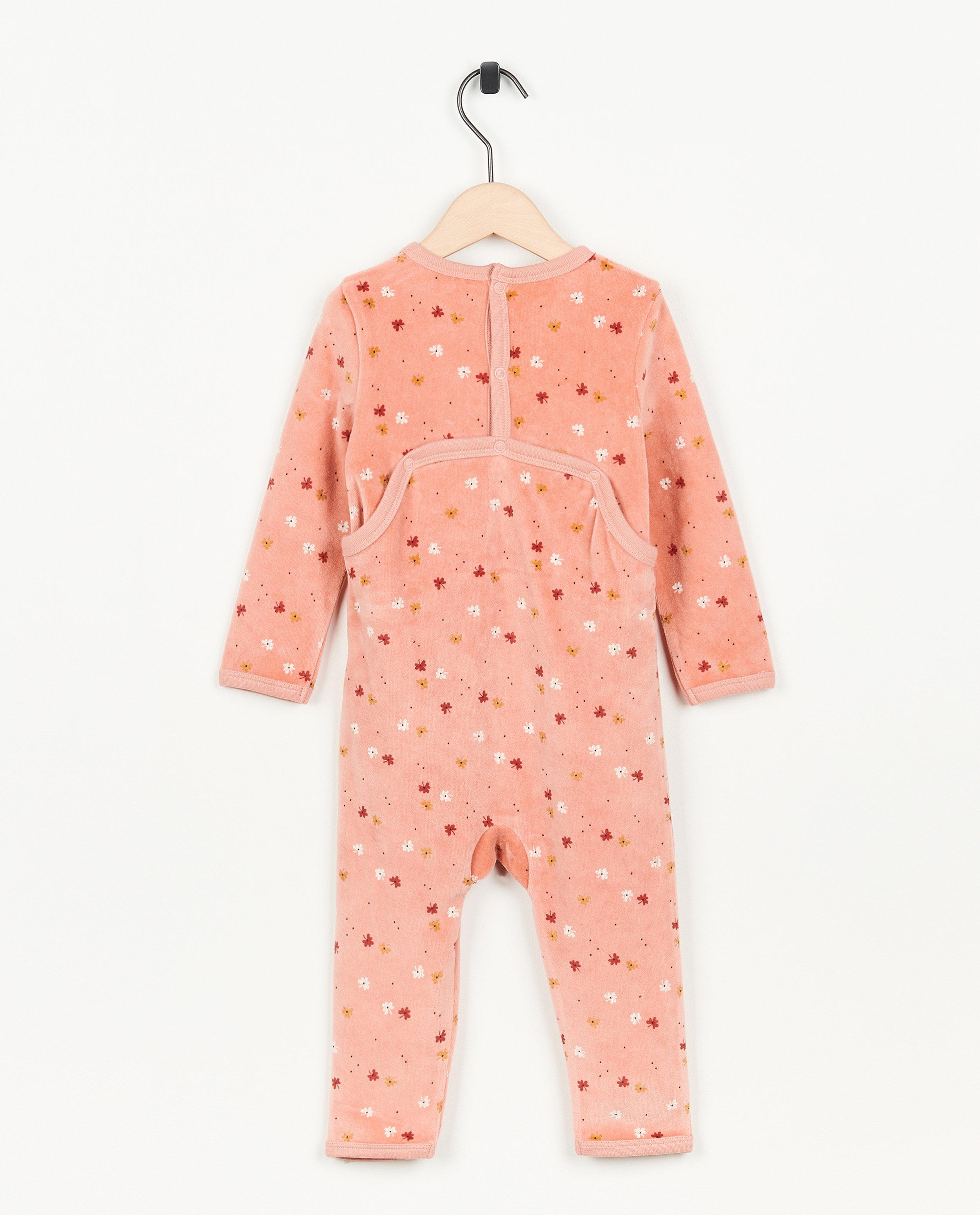 Pyjamas - Combinaison en velours à imprimé