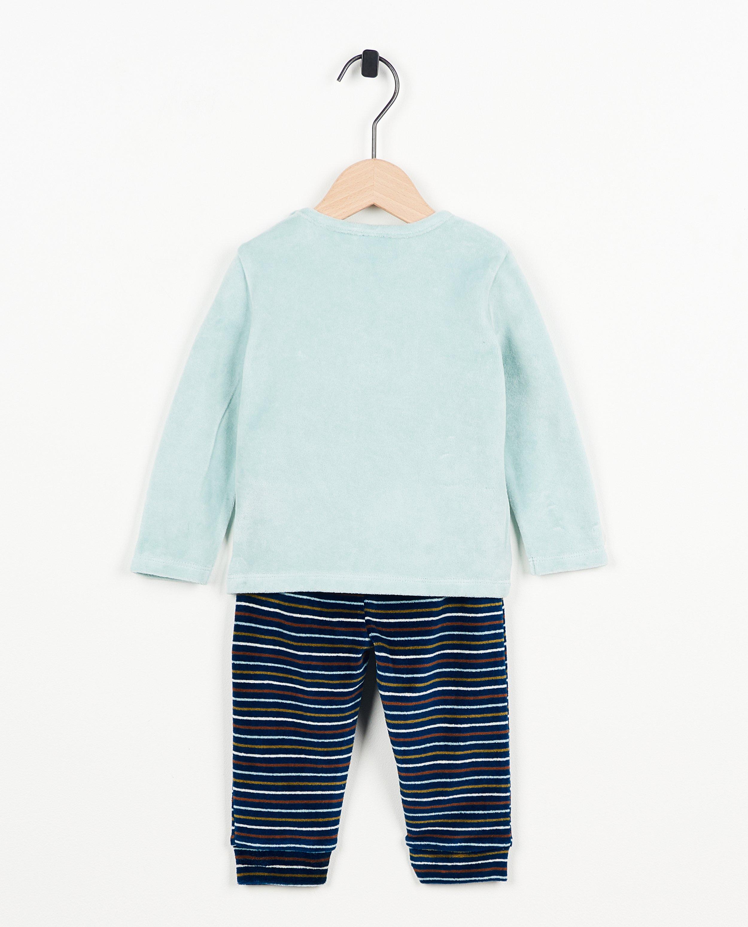 Fluwelen pyjama met print - Product Detail - blauw - afbeelding nummer 2