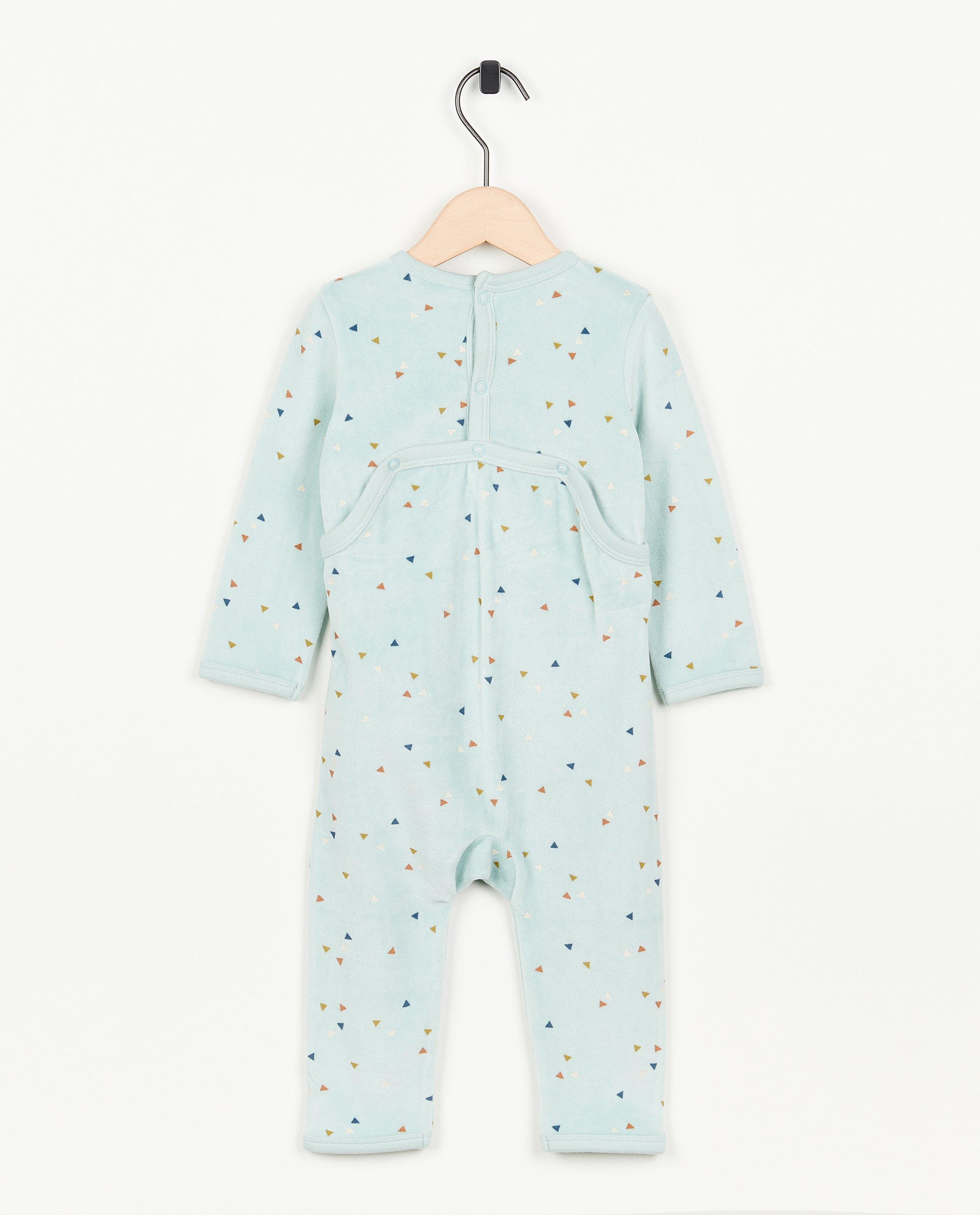 Fluwelen pyjama met print - Product Detail - blauw - afbeelding nummer 2