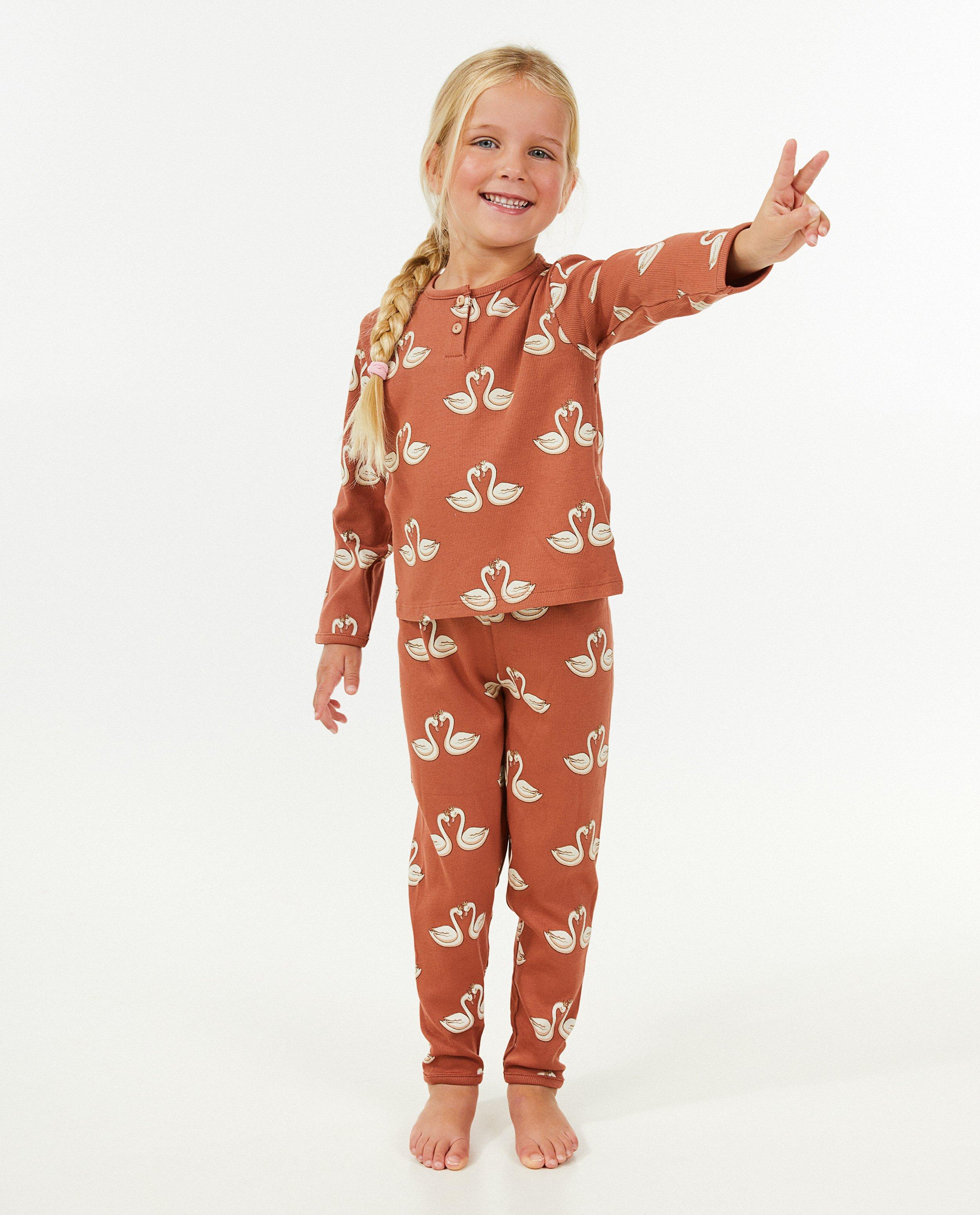 Nachtkleding - Roze pyjama met print