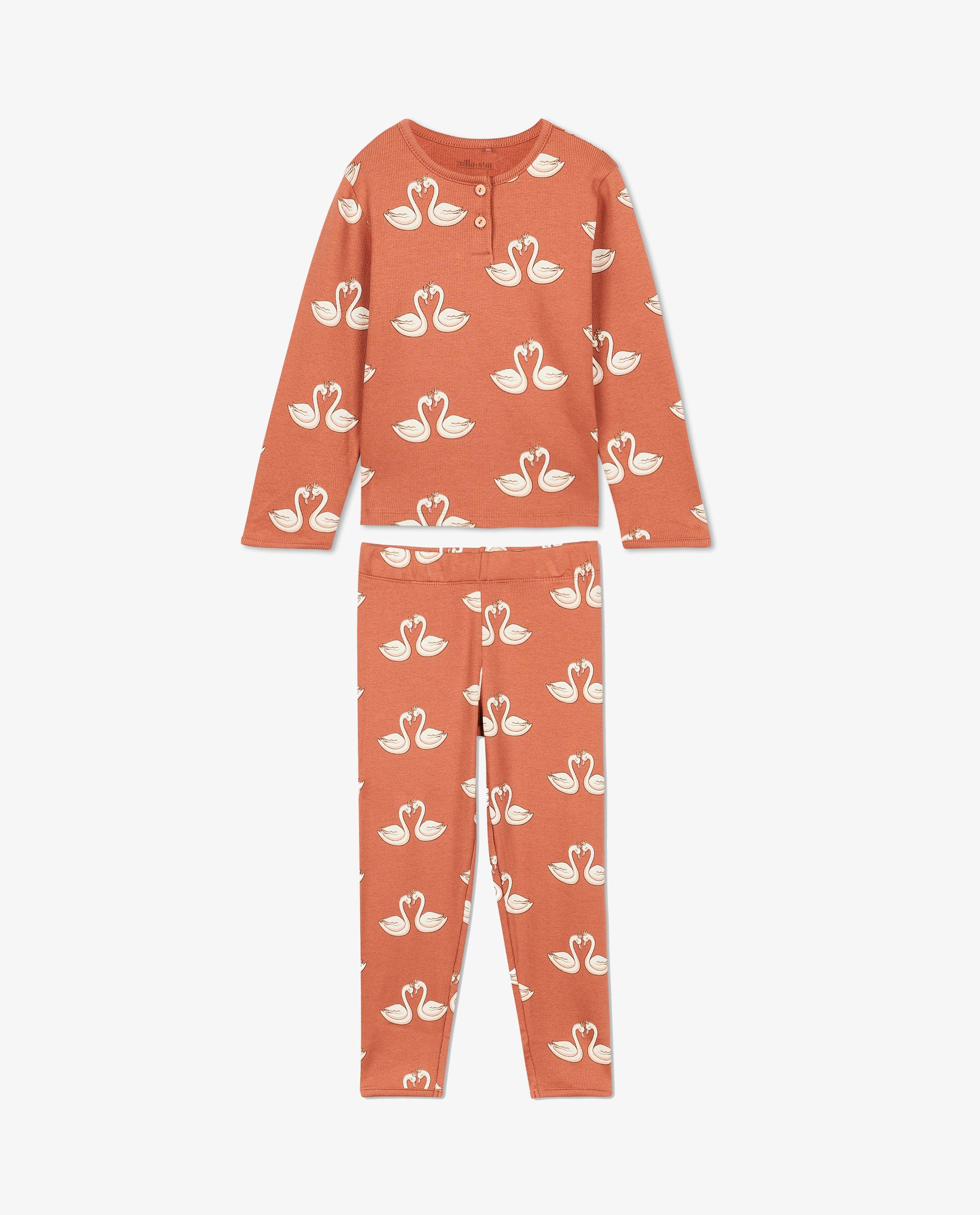 Nachtkleding - Roze pyjama met print