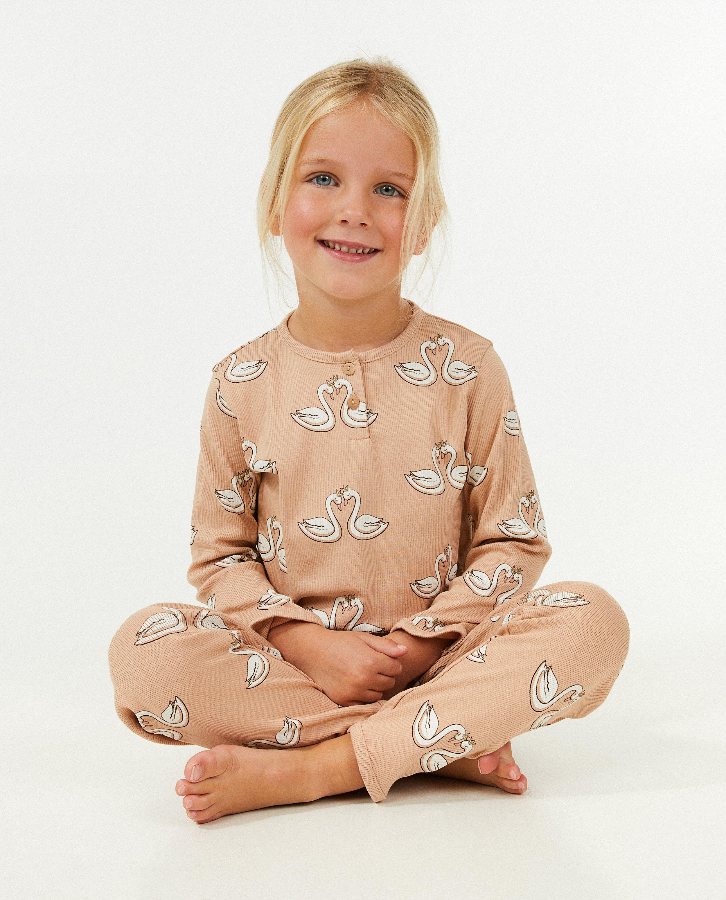 Nachtkleding - Roze pyjama met print