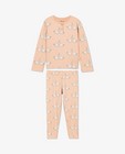 Nachtkleding - Roze pyjama met print