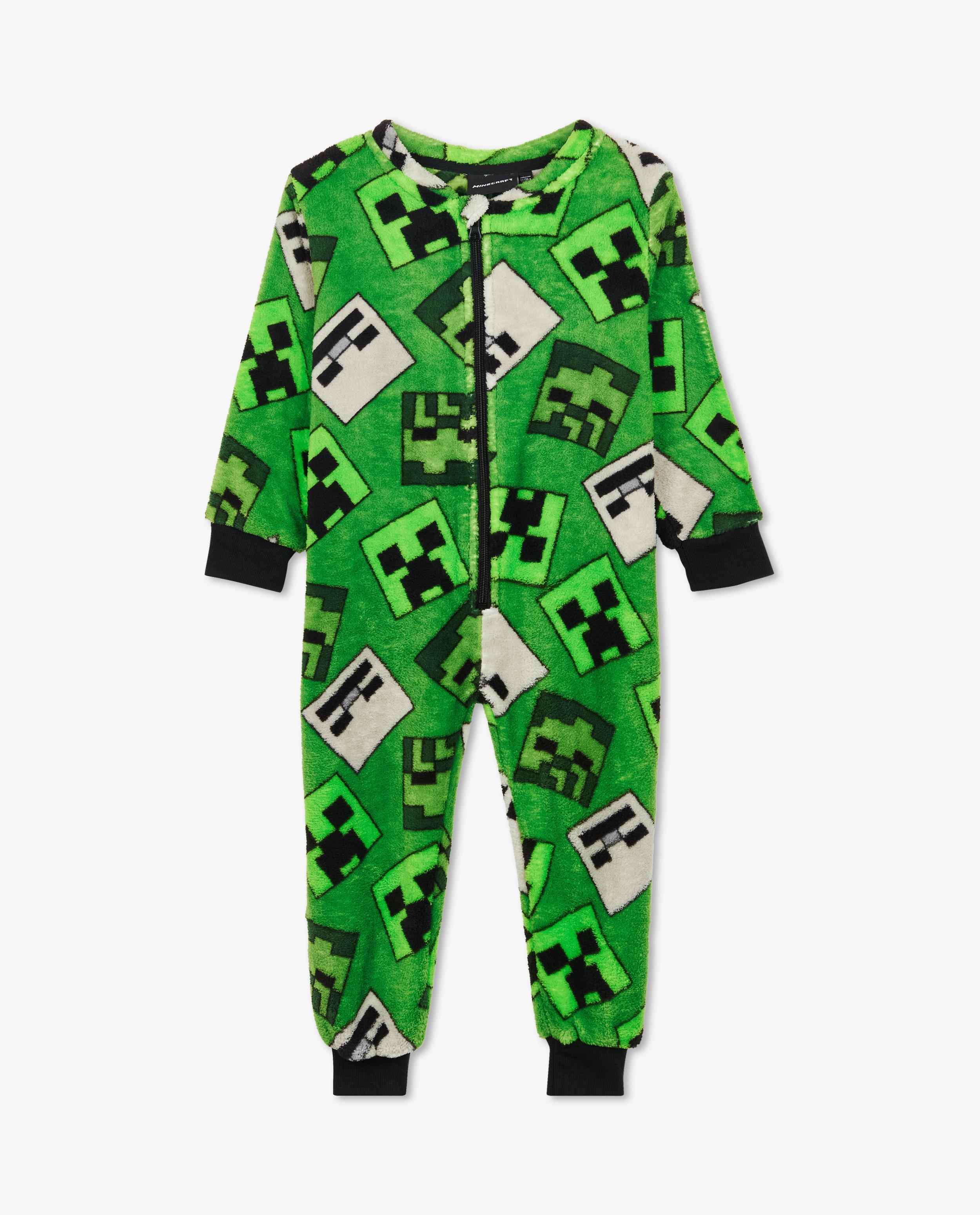 Groene Minecraft-onesie - null - Minecraft