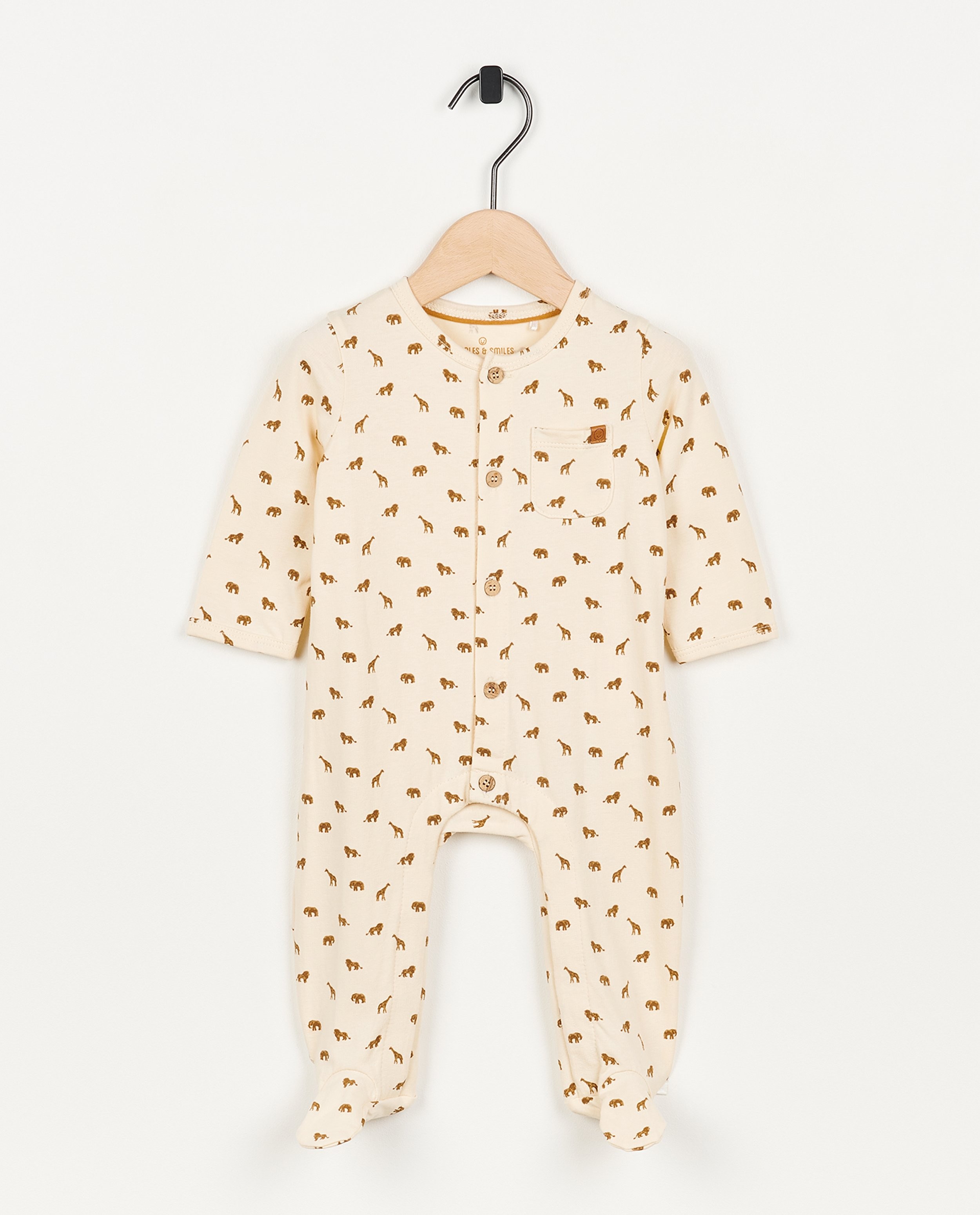 Offwhite pyjama-onesie met print - null - Newborn 50-68