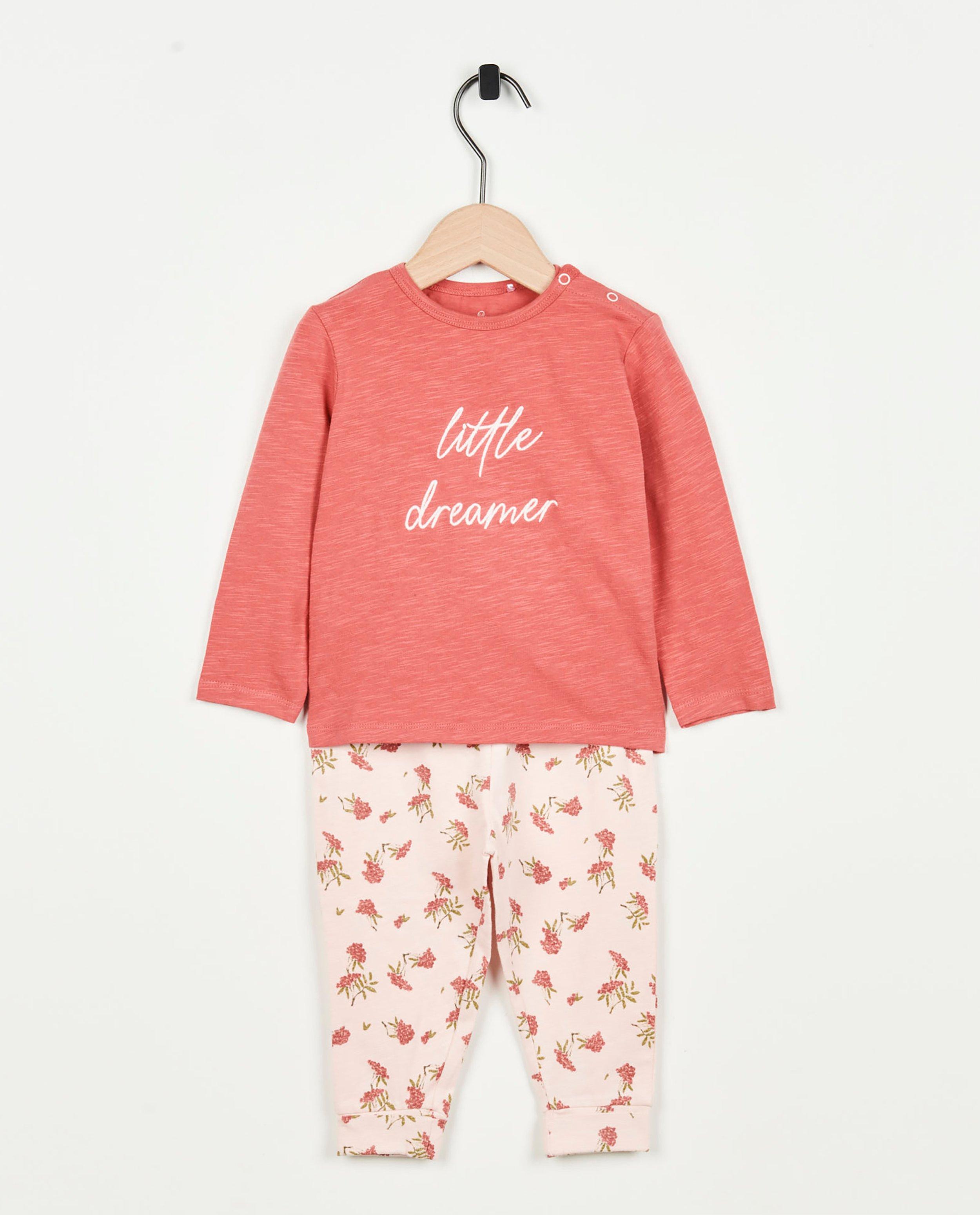 Roze pyjama met print - Product Detail - donkerrood - afbeelding nummer 2