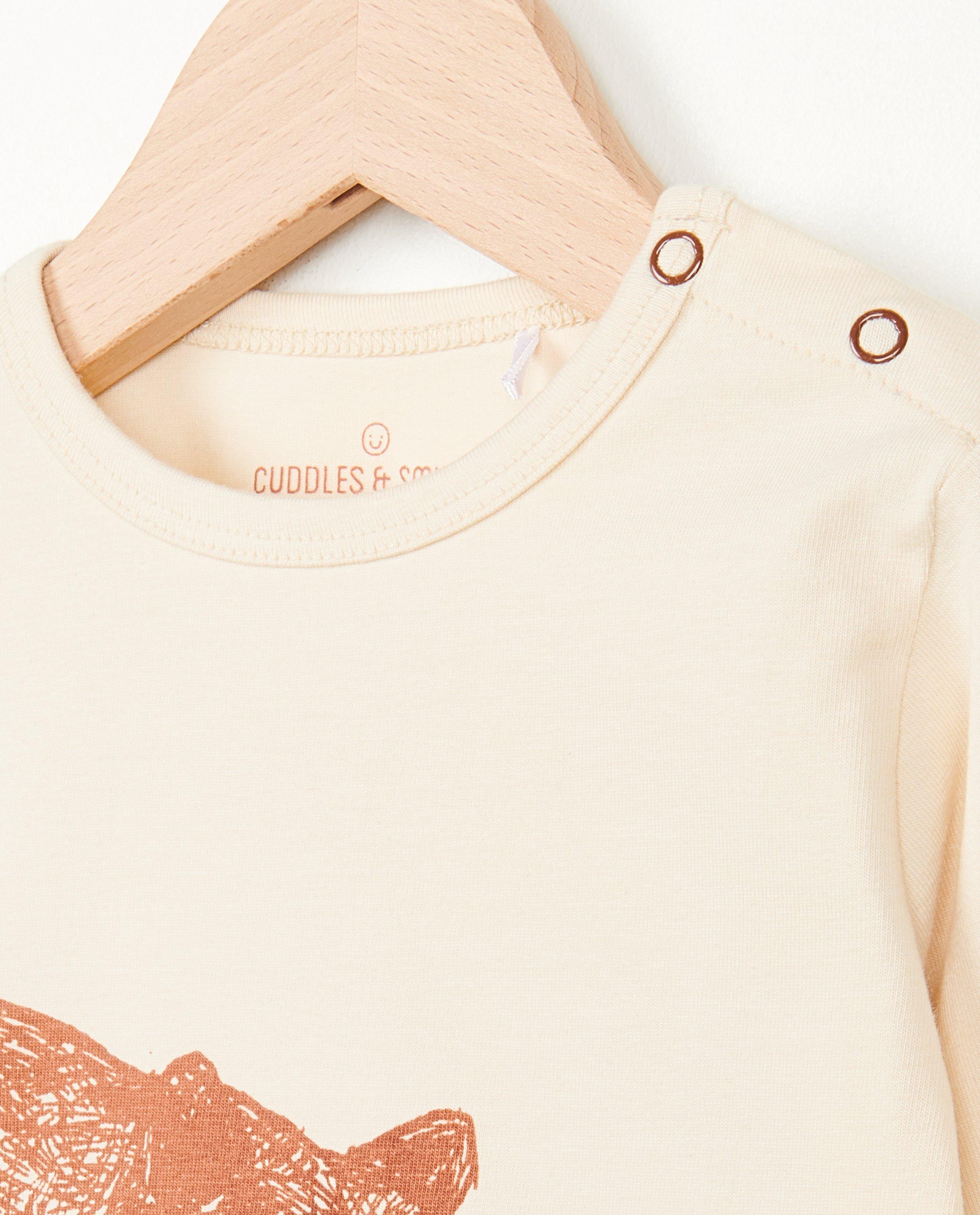Nachtkleding - Bruine pyjama met beerprint